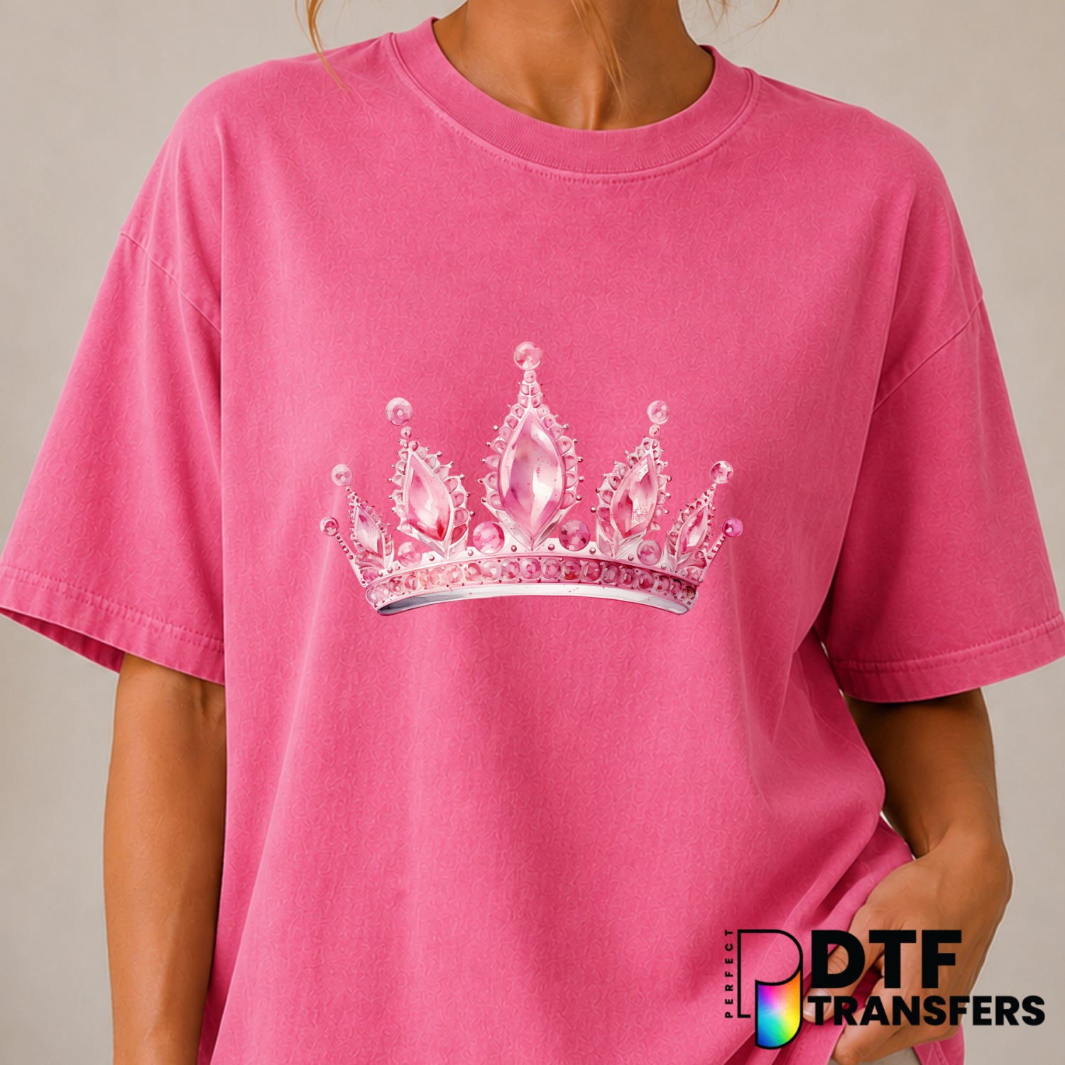 Breast Cancer Awareness Queen – Cancer Awareness DTF Transfer (view 1 of 2) – by Perfect DTF Transfers – Premade DTF Trans...