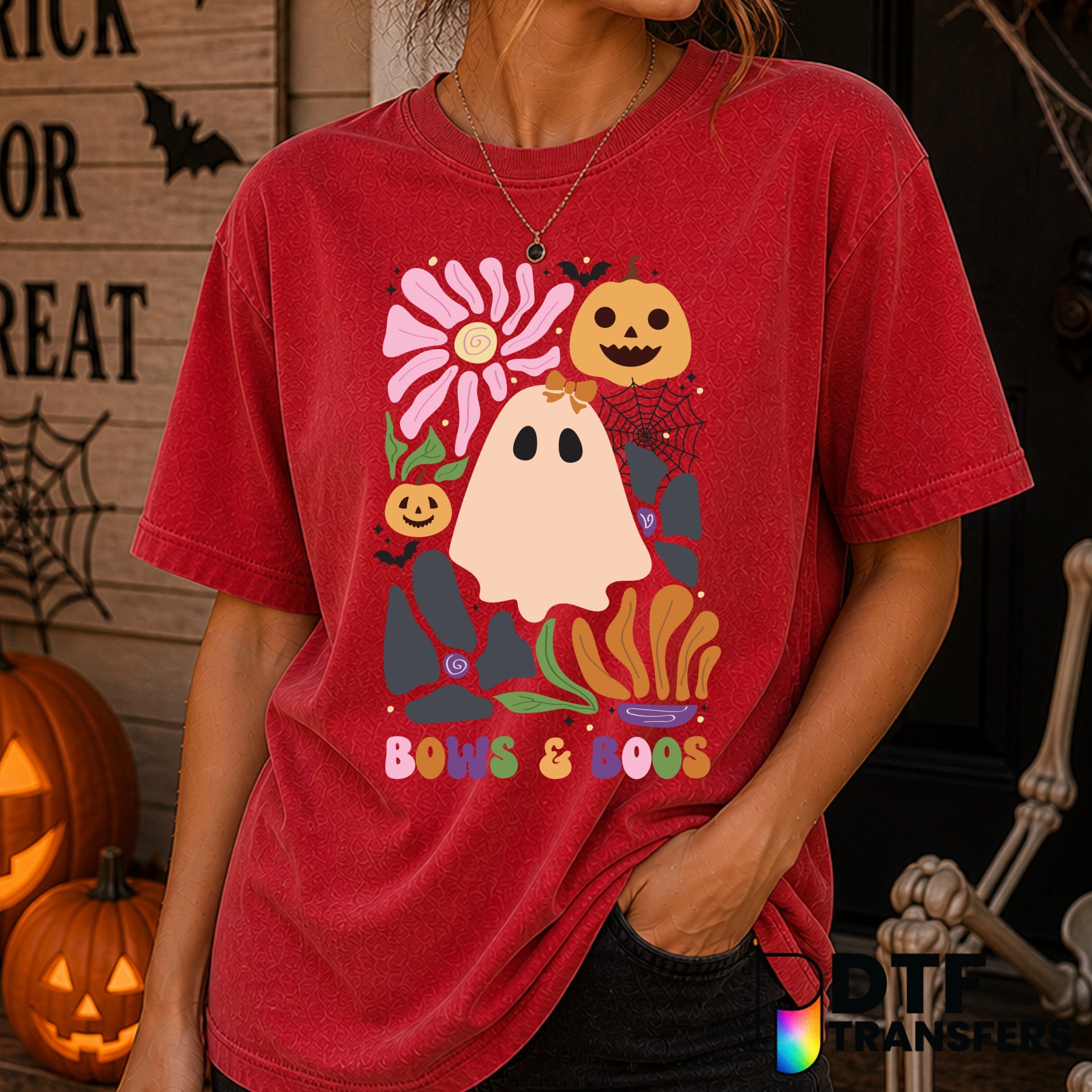 Bows & Boos – Halloween DTF Transfer