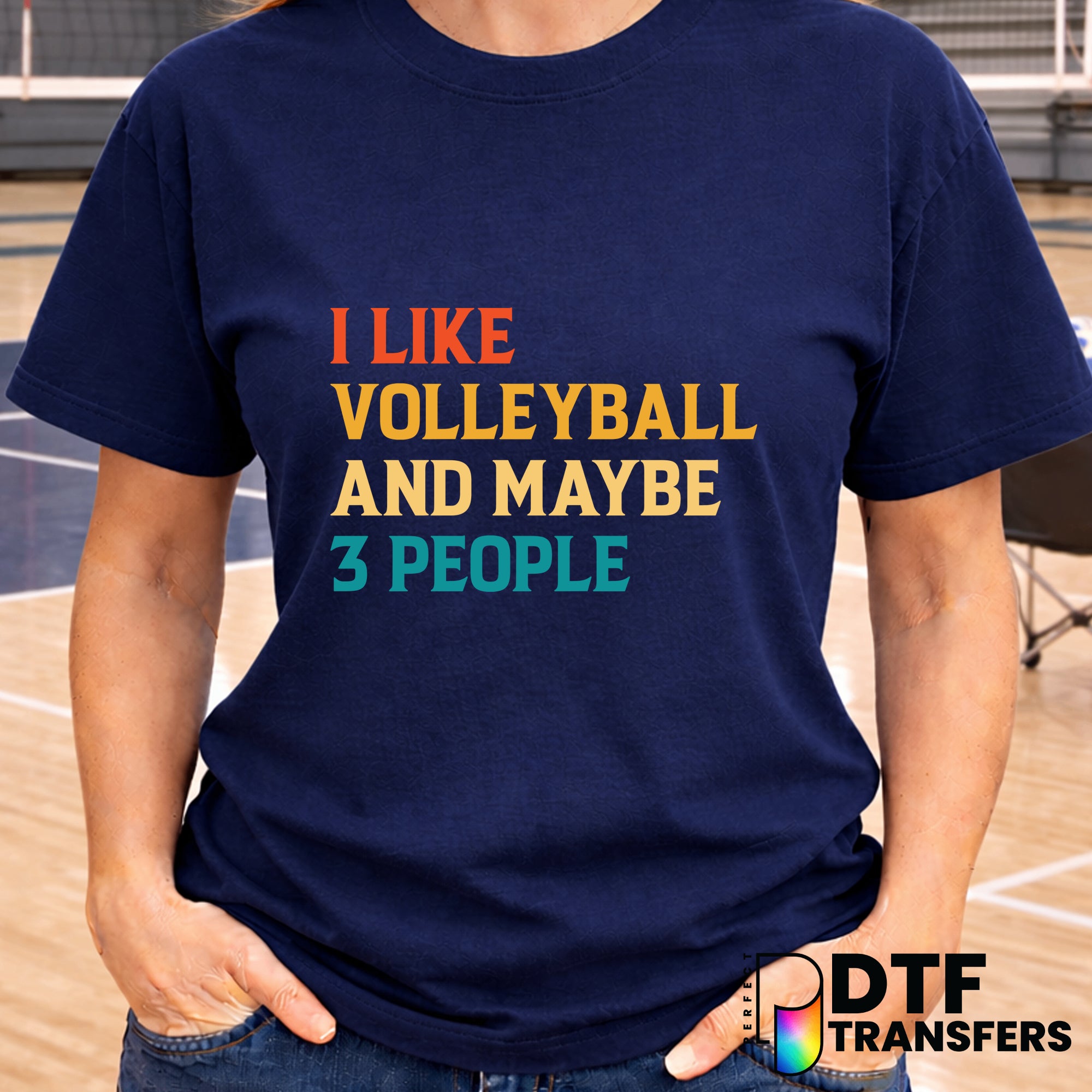 I Like Volleyball And Maybe 3 People – Volleyball DTF Transfer