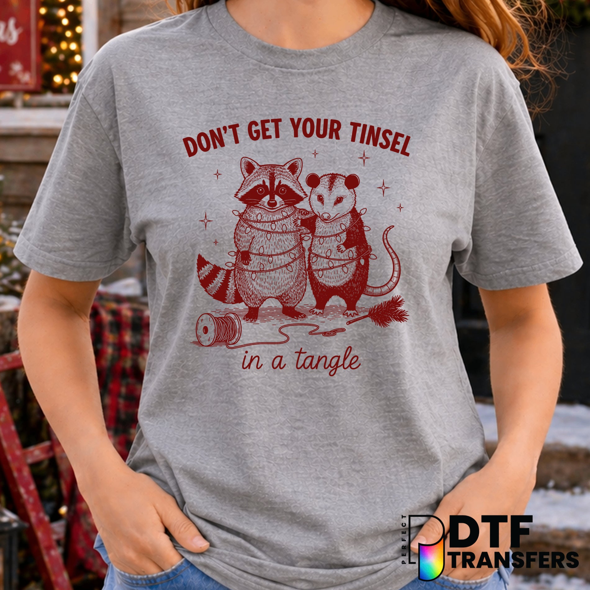 Don't Get Your Tinsel In A Tangle – Christmas DTF Transfer