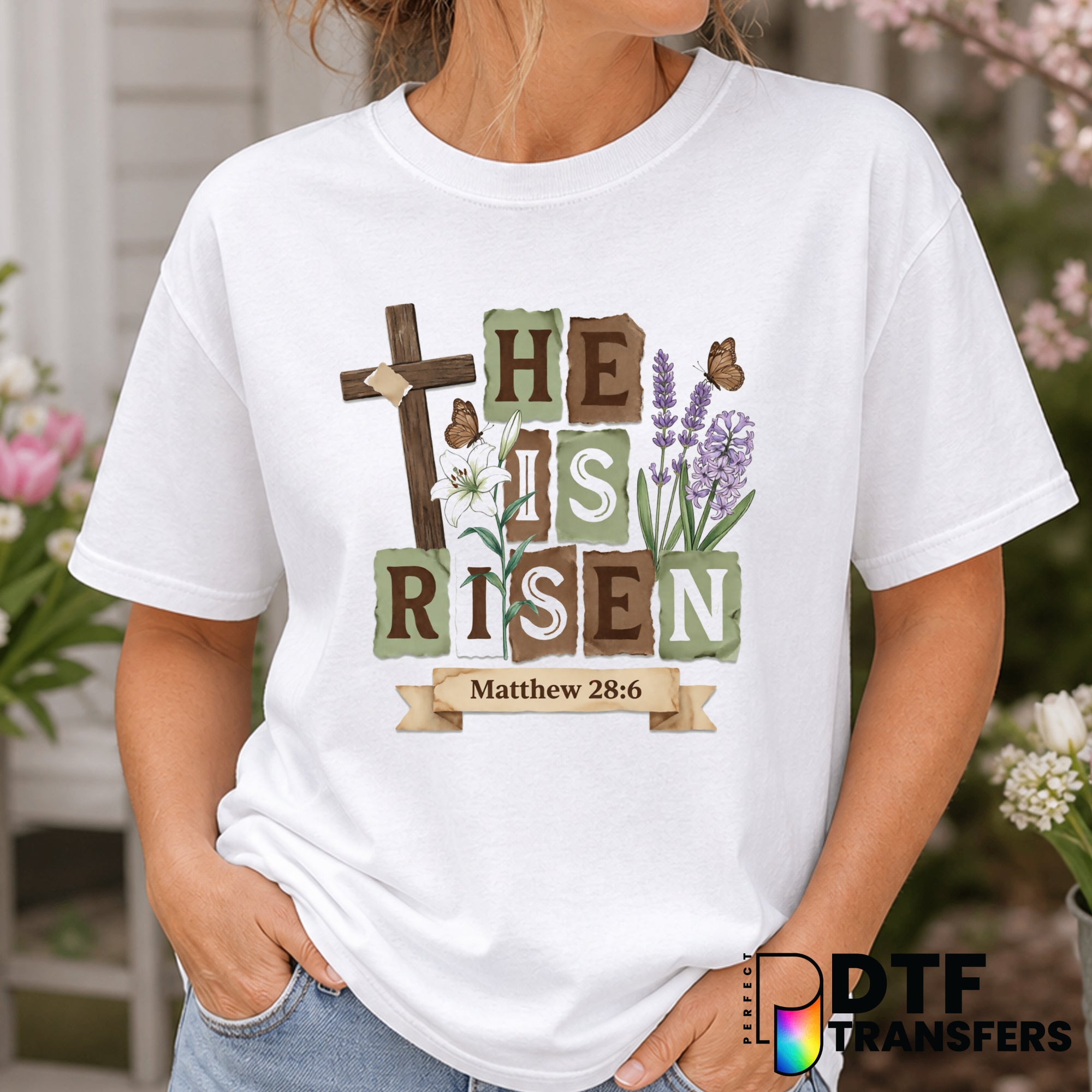 He Is Risen – Easter DTF Transfer