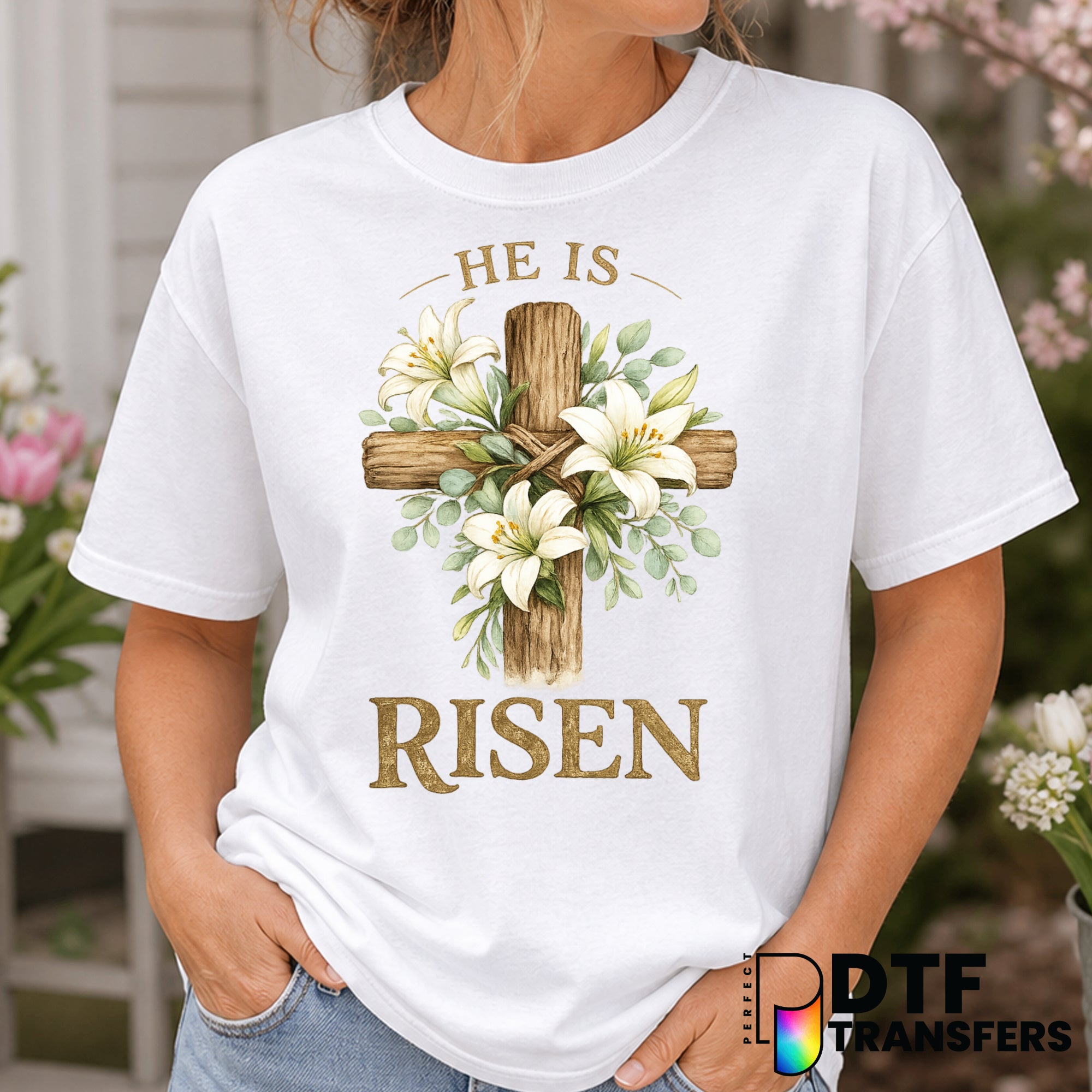 He Is Risen – Easter DTF Transfer