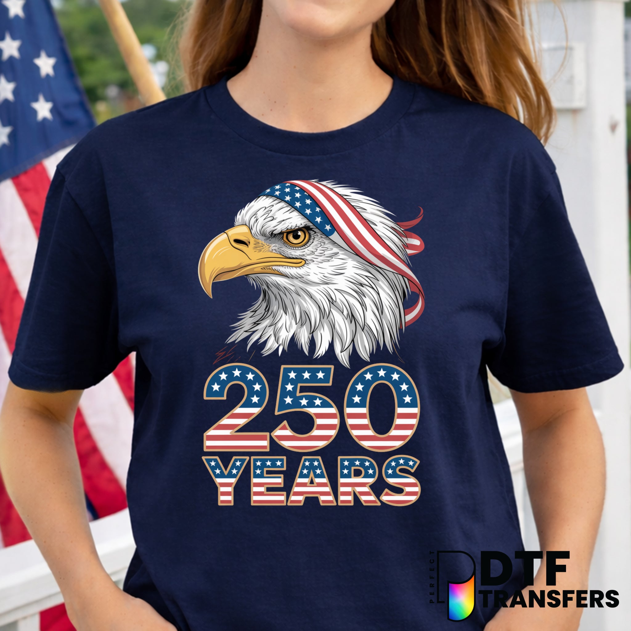 250 YEARS USA Eagle – Fourth of July DTF Transfer