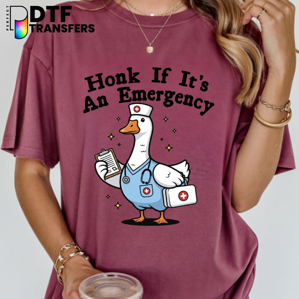 HONK IF IT'S AN EMERGENCY SCHOOL NURSE – School Nurse DTF Transfer