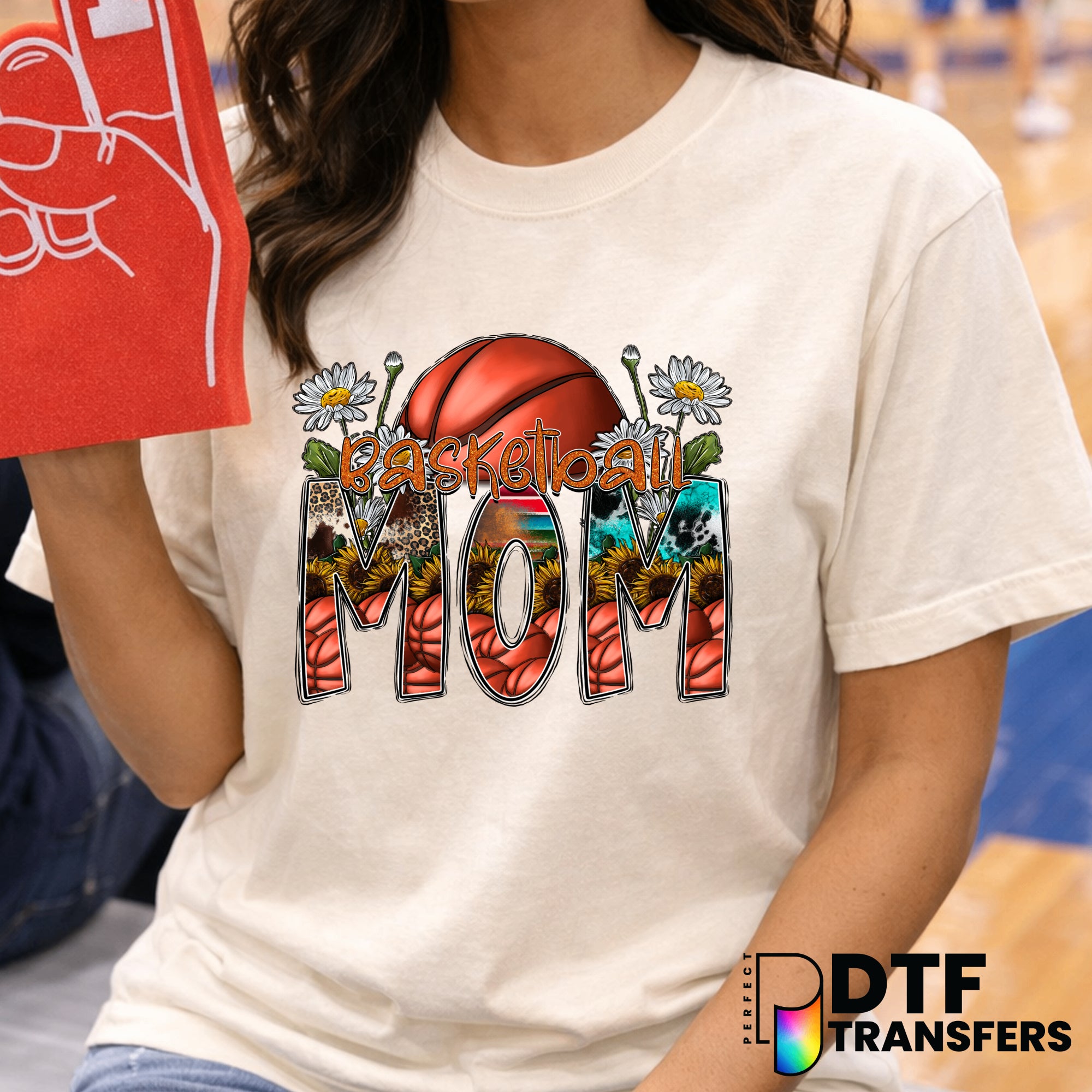 Basketball Mom Sunflowers – Basketball DTF Transfer