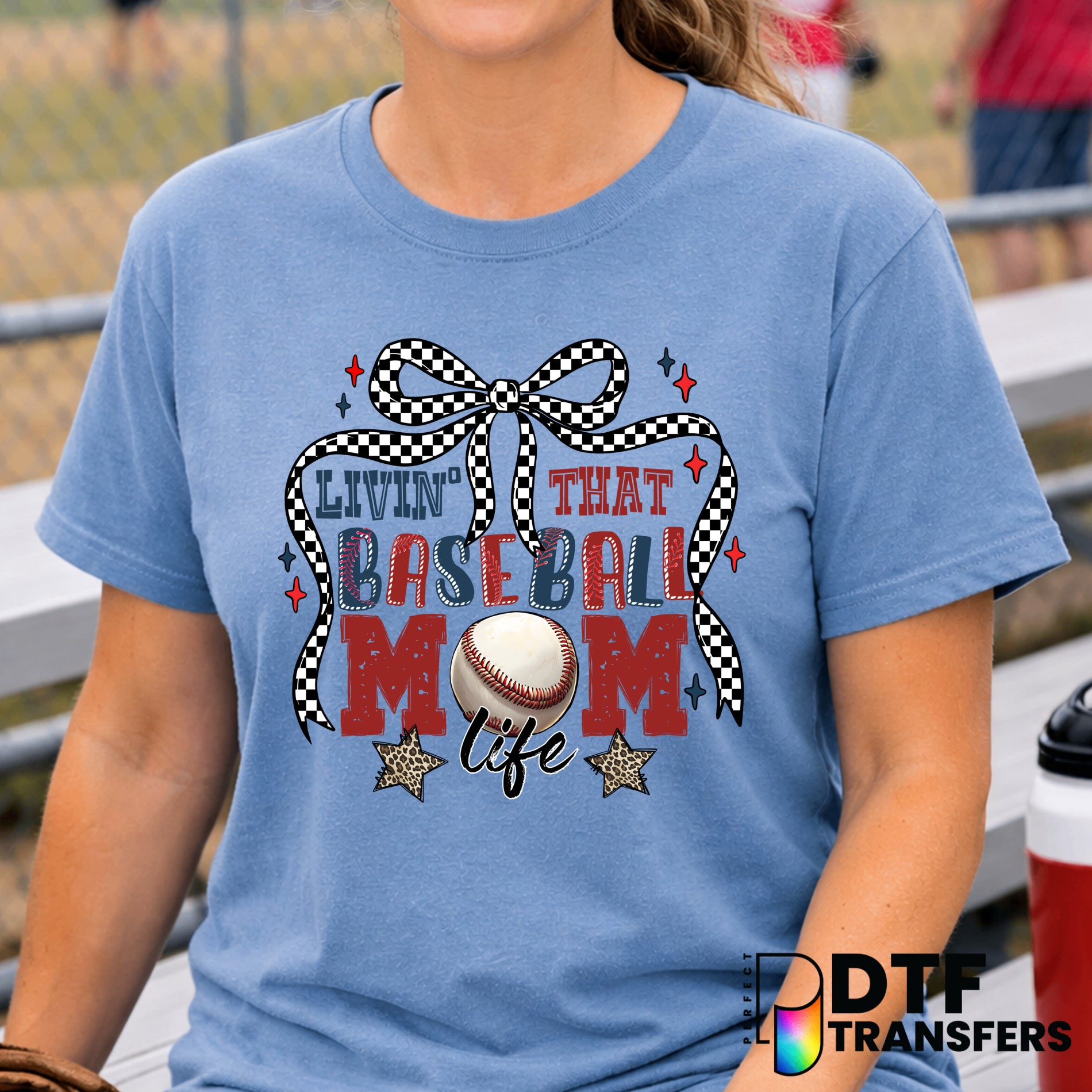 Livin' That Baseball Mom Life – Baseball DTF Transfer