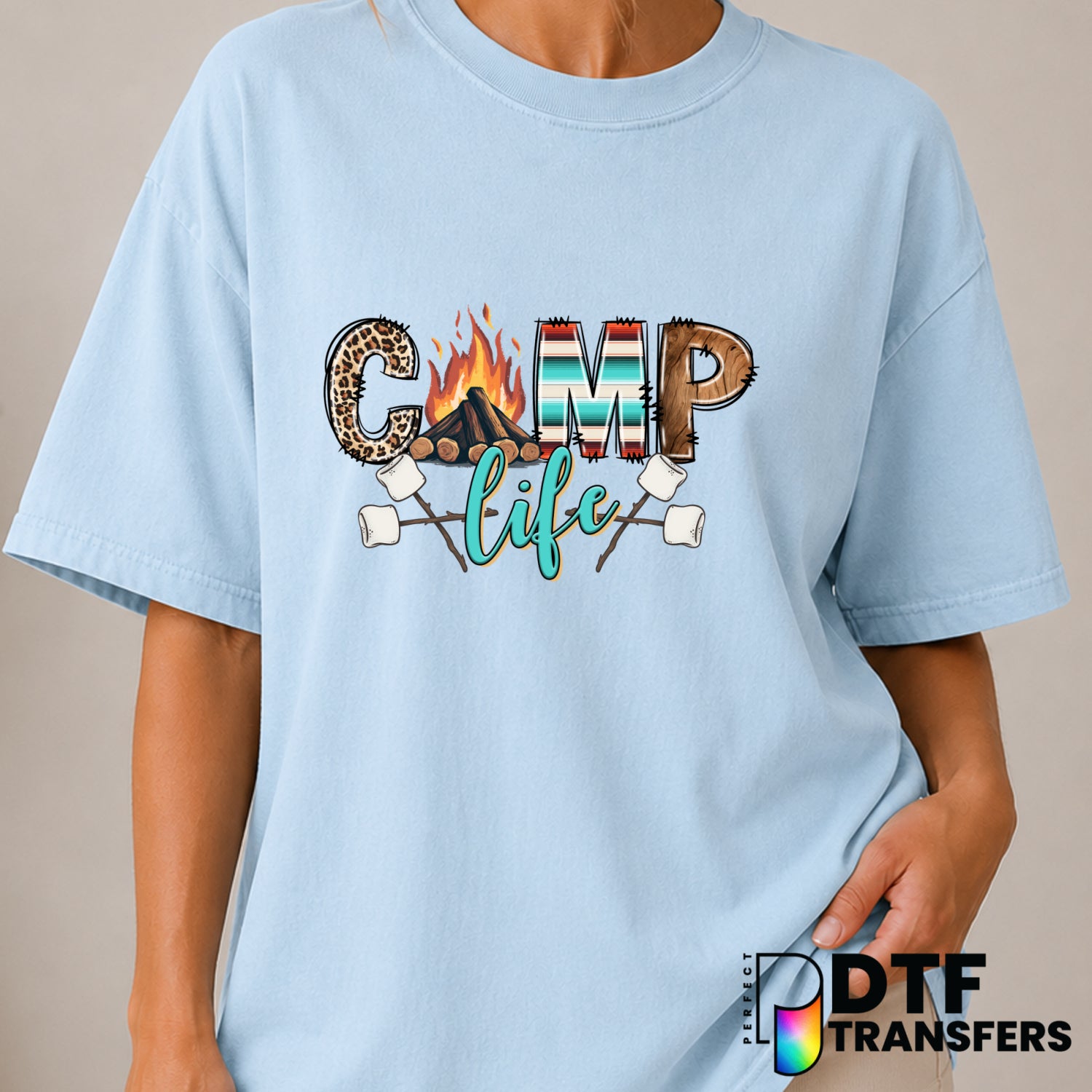 CAMP LIFE – Camping DTF Transfer (view 1 of 2) – by Perfect DTF Transfers – Premade DTF Transfers – Camping, Outdoor
