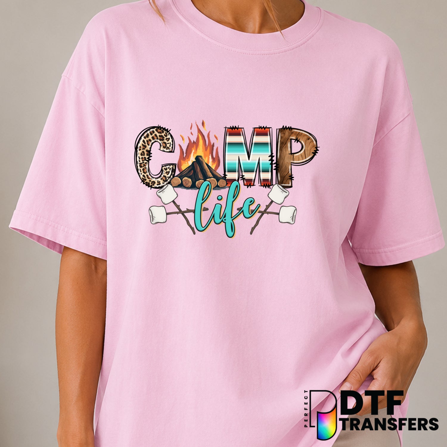 Camp Life Western Camping – DTF Transfer (view 1 of 2) – by Perfect DTF Transfers – Premade DTF Transfers – Camping, Outdoor