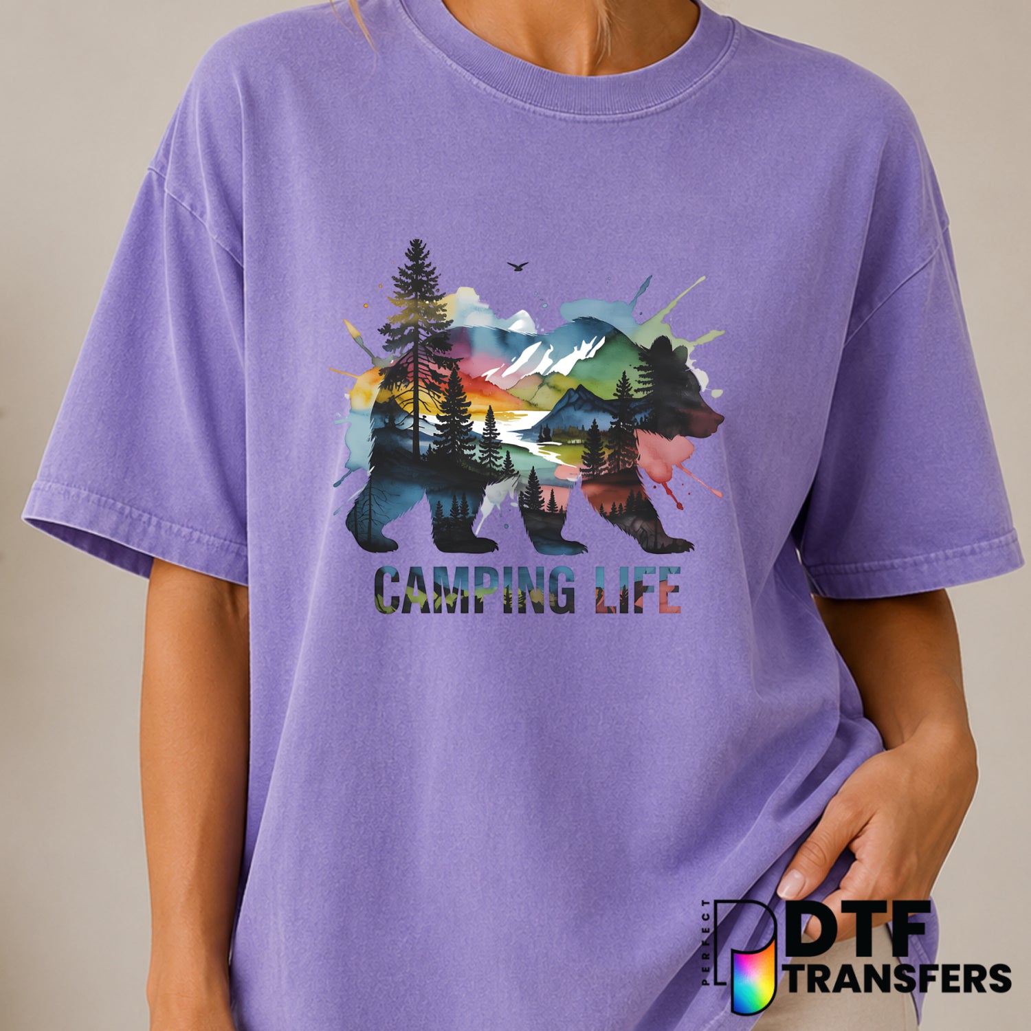 Camping Life – Camping DTF Transfer (view 2 of 2) – by Perfect DTF Transfers – Premade DTF Transfers – Camping, Outdoor