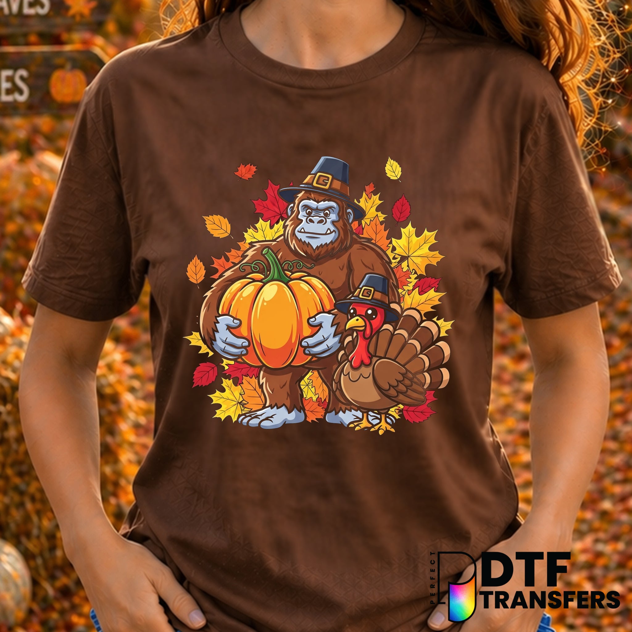 Thanksgiving with my Gnomies – Thanksgiving DTF Transfer