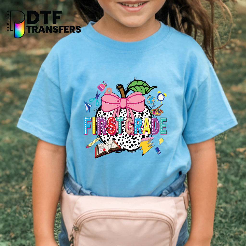 Apple Dalmation First Grade - Welcome Back to School – Teacher DTF Transfer