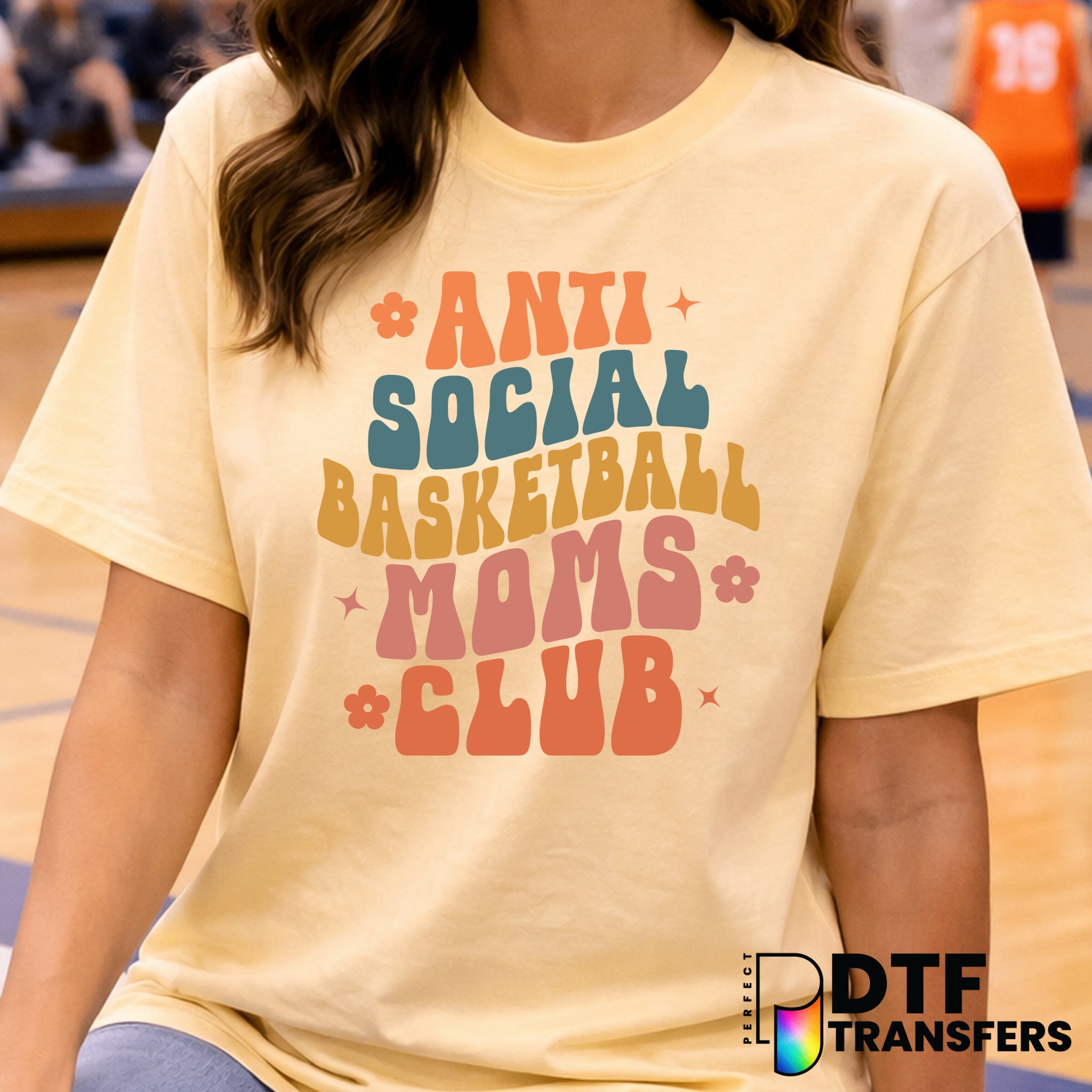 Anti Social Basketball Moms Club – Basketball DTF Transfer