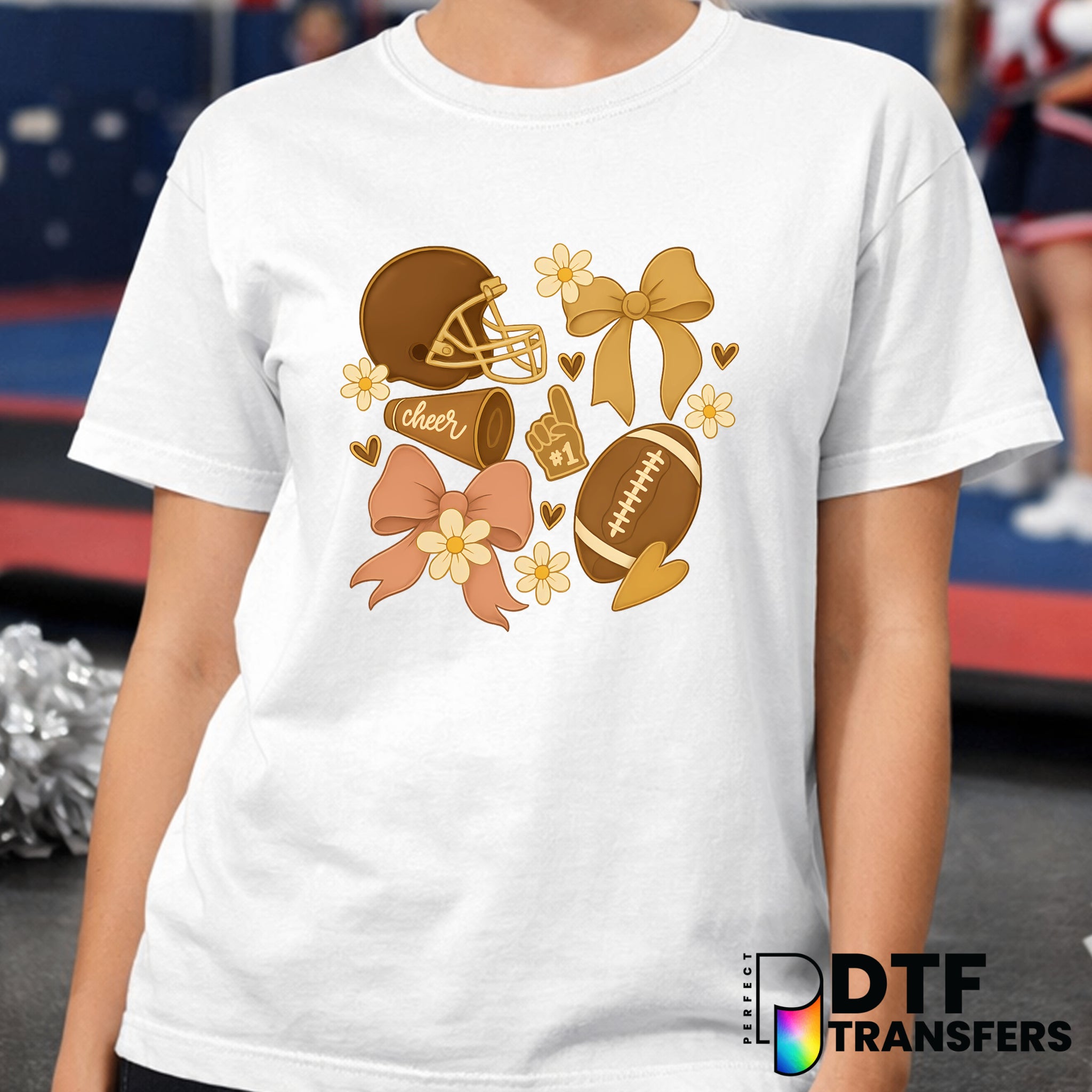 CHEER MOM Loves Football – Cheerleading DTF Transfer