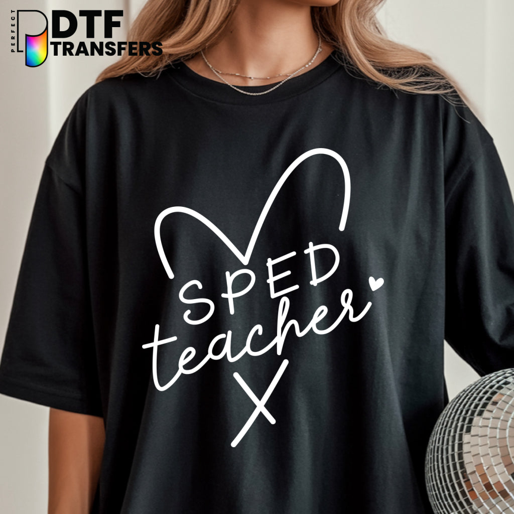 SPED Teacher Heart – Special Education DTF Transfer