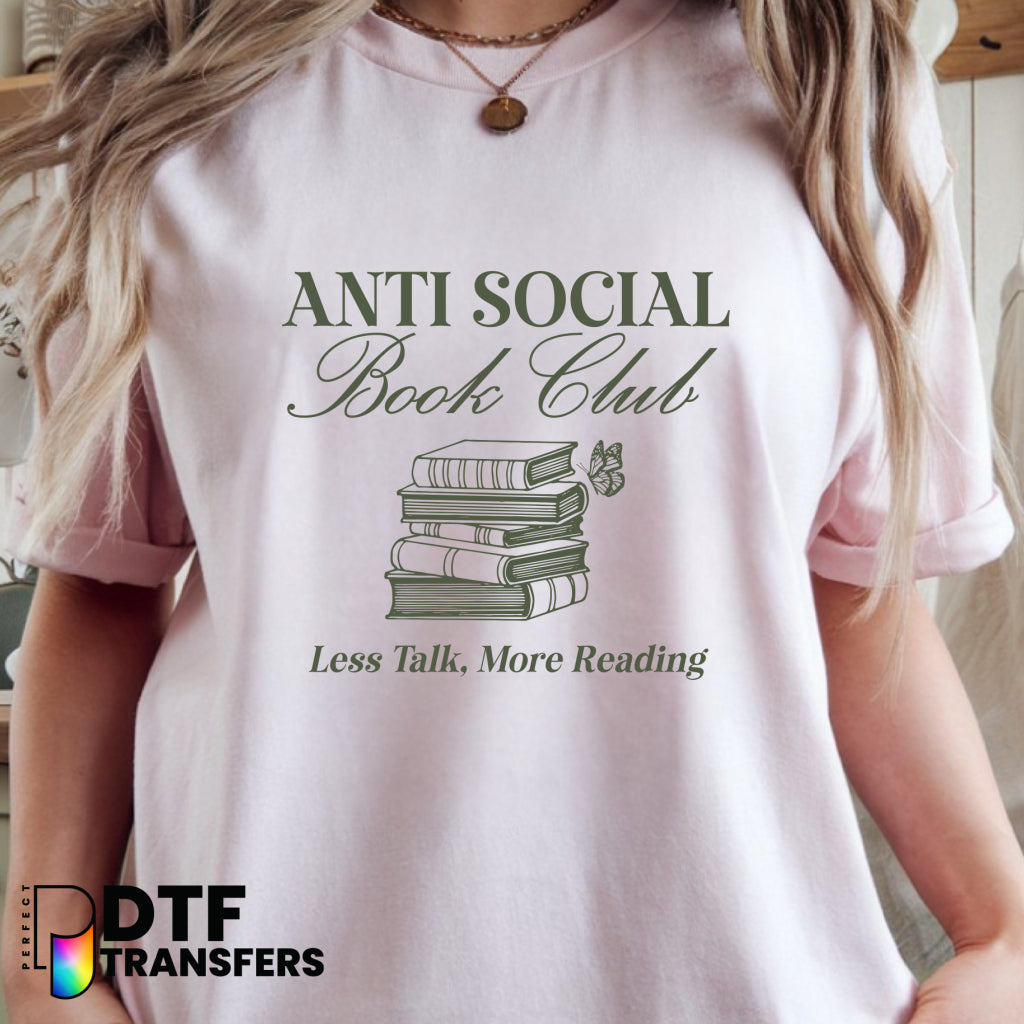 Antisocial Book Club – Teacher DTF Transfer