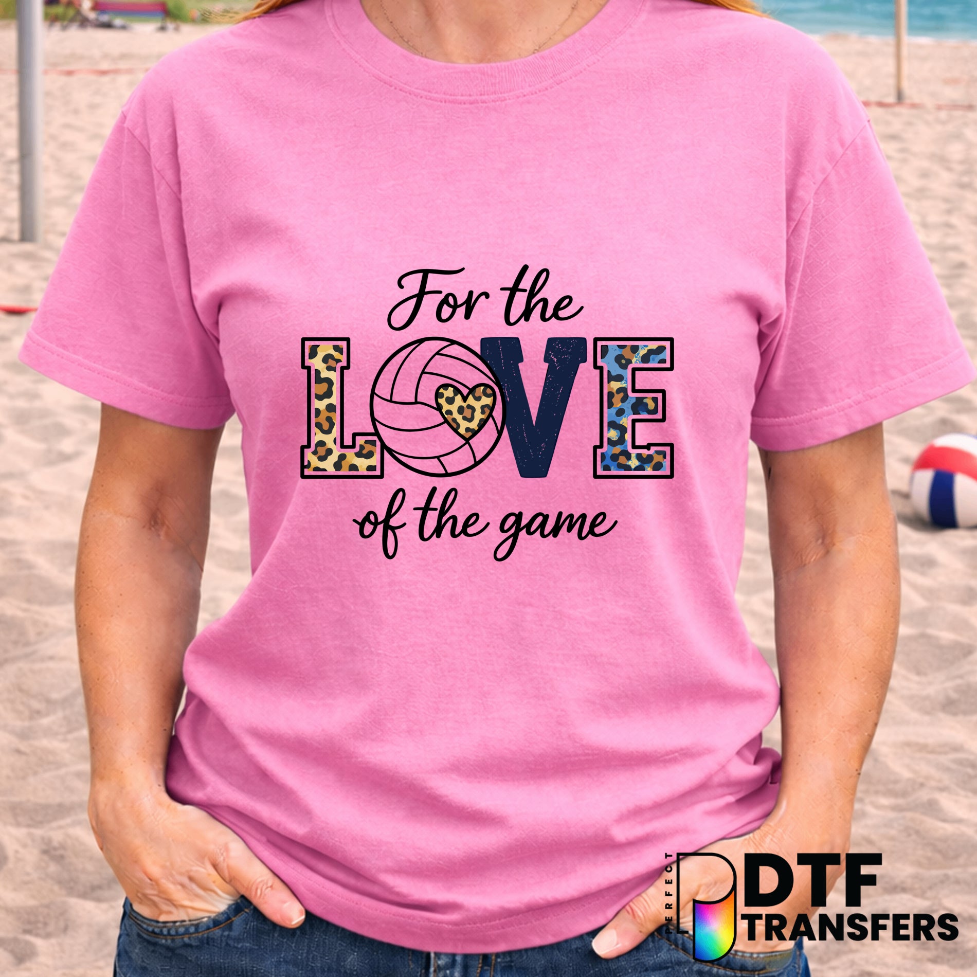For Love of Volleyball – Volleyball DTF Transfer