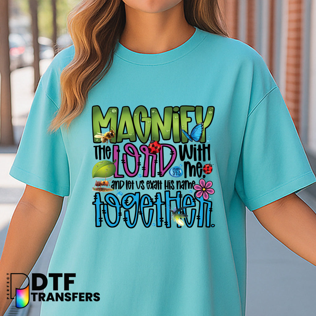Magnify The Lord With Me Psalm 34:3 – Religious Teacher DTF Transfer