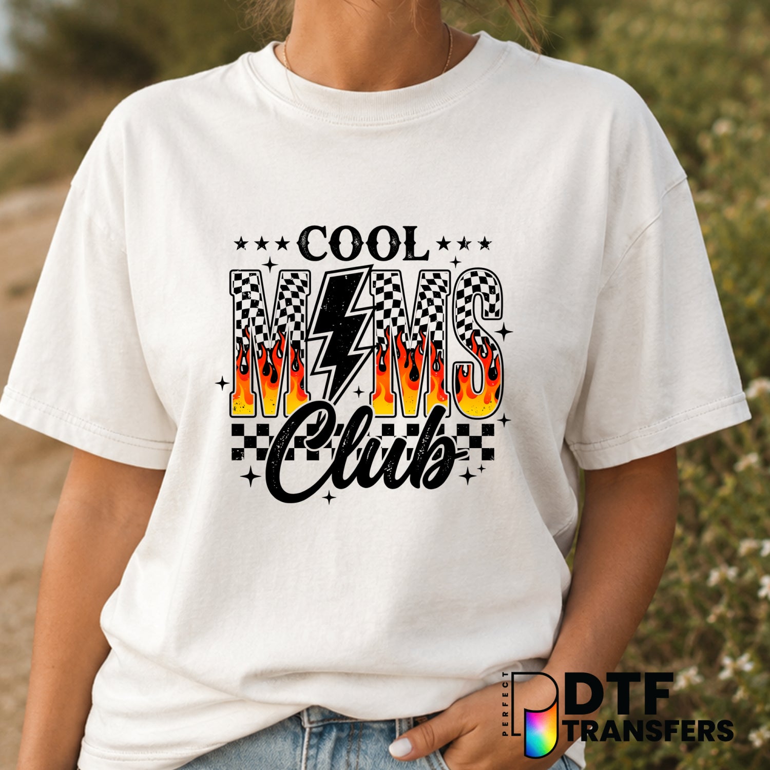 Cool Mom's Club – Mother's Day DTF Transfer (view 2 of 2) – by Perfect DTF Transfers – Premade DTF Transfers – Mother's Da...