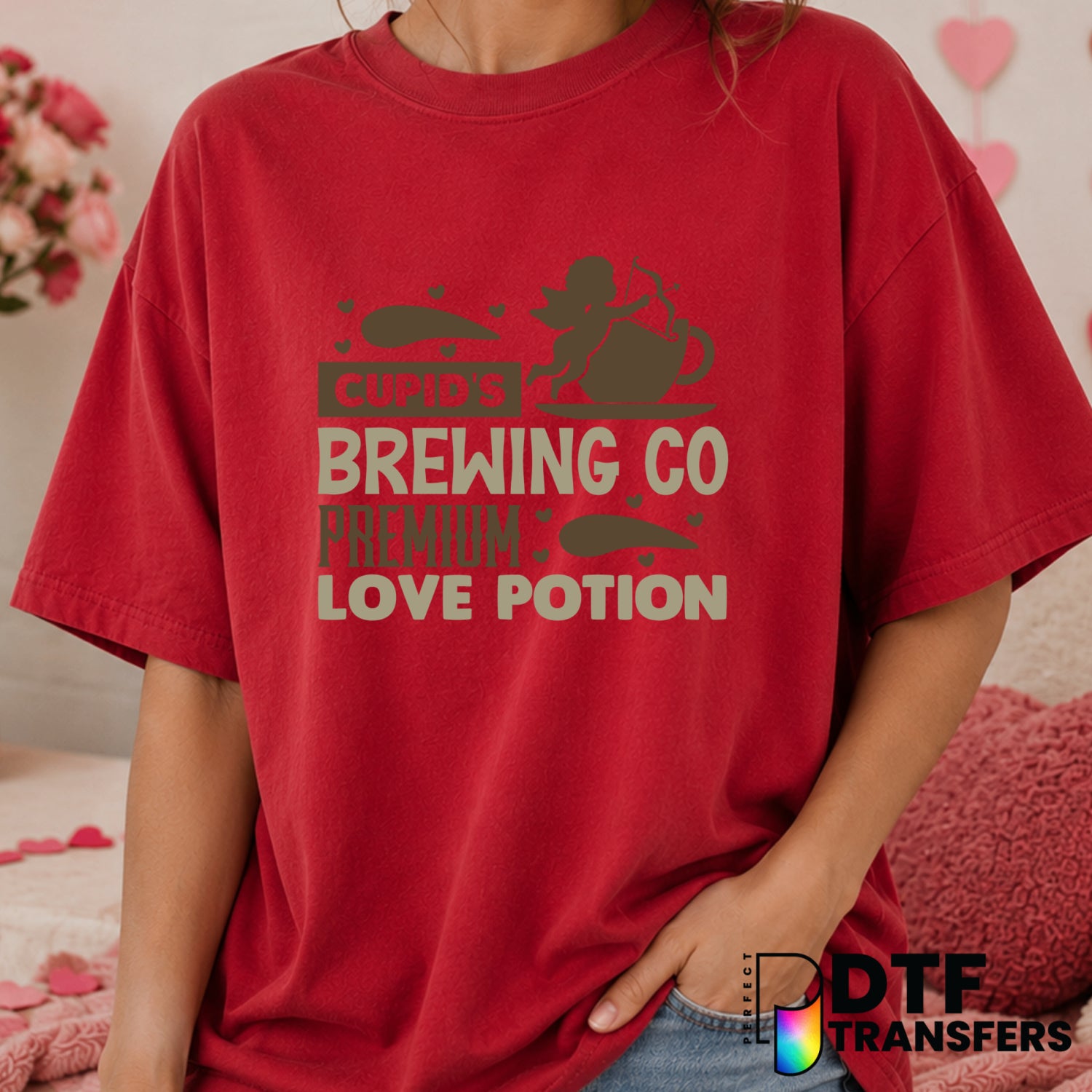 Cupid's Brewing Company Valentine's Day – DTF Transfer (view 1 of 2) – by Perfect DTF Transfers – Premade DTF Transfers –...