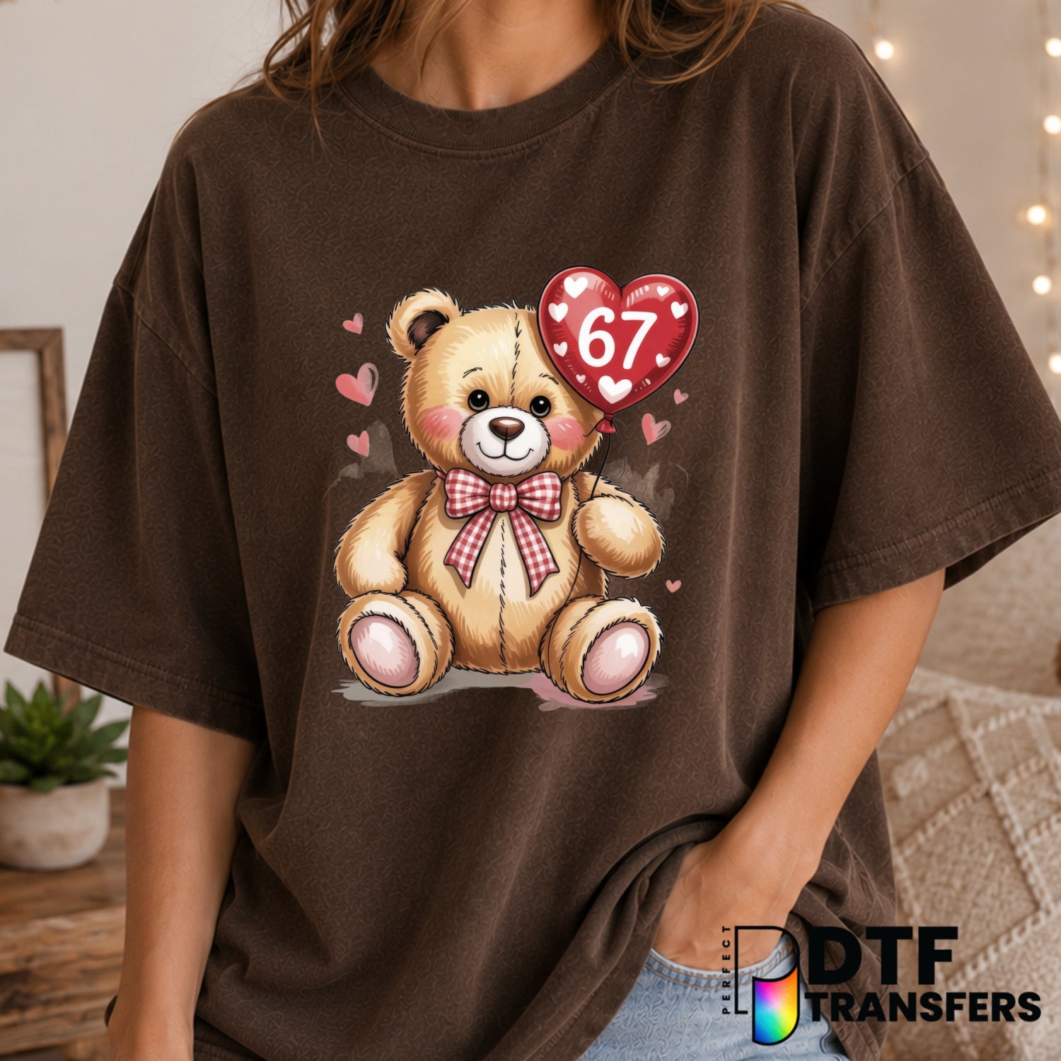 Cute but feisty – Valentine's Day DTF Transfer (view 1 of 2) – by Perfect DTF Transfers – Premade DTF Transfers – Valentin...