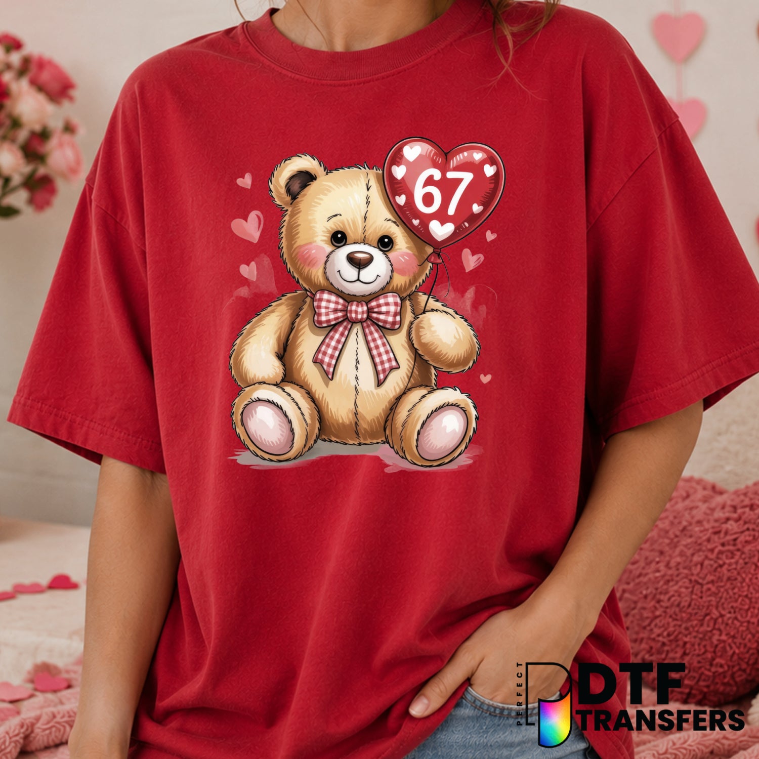 Cute but feisty – Valentine's Day DTF Transfer (view 2 of 2) – by Perfect DTF Transfers – Premade DTF Transfers – Valentin...