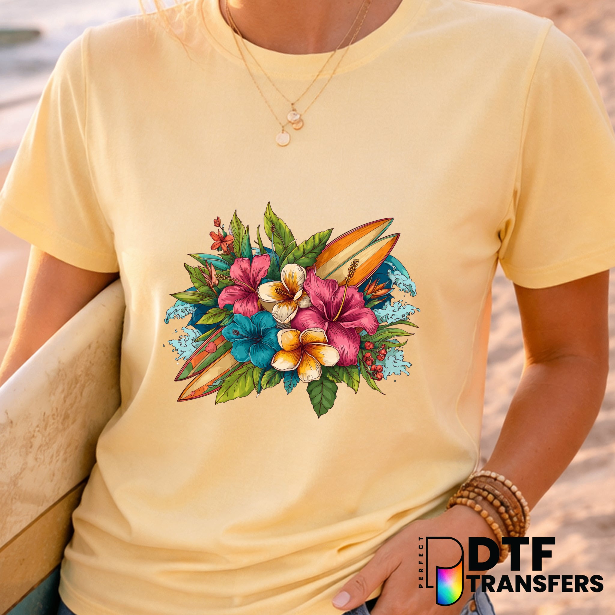 Tropical Surfboards Sunset – Surfing DTF Transfer