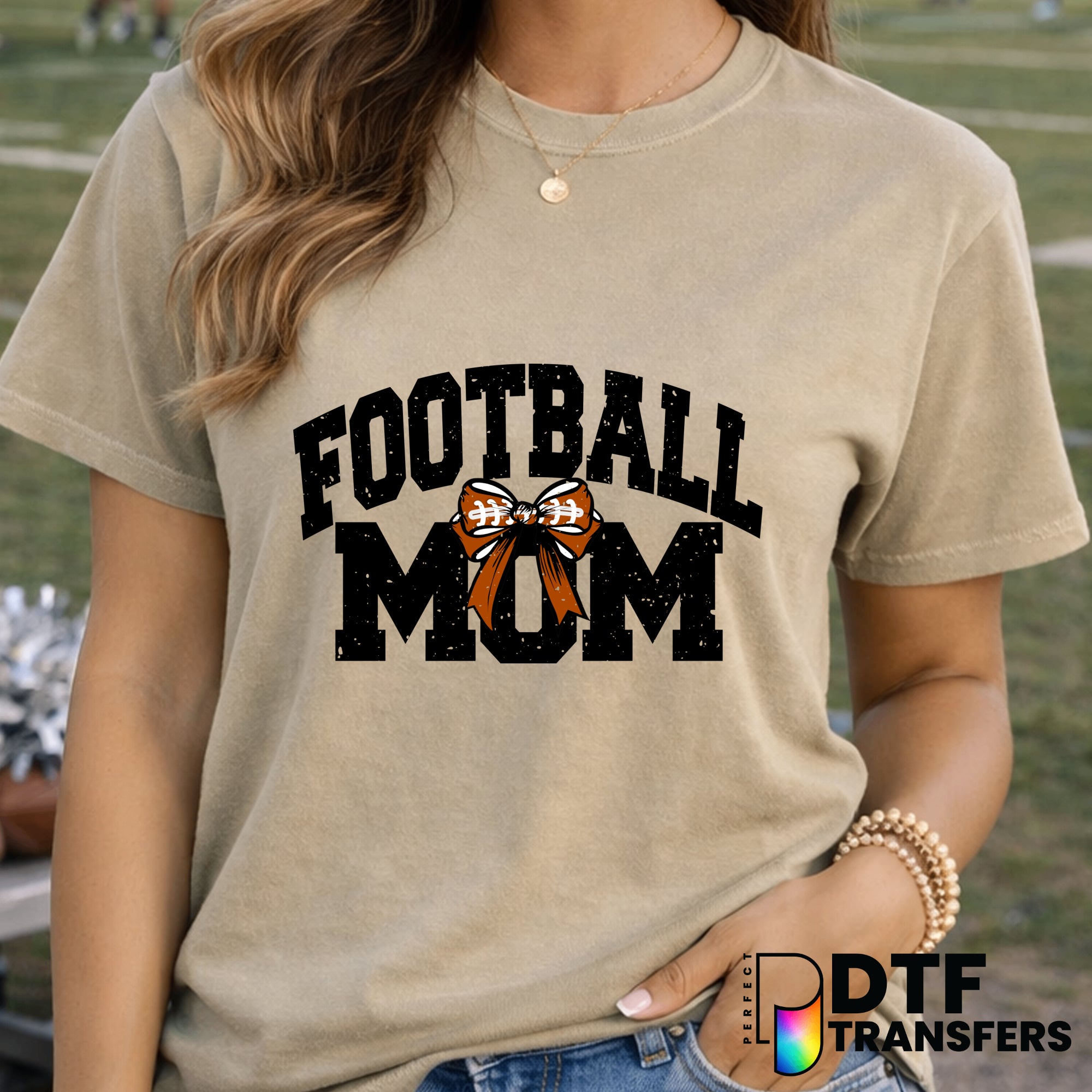 Football Mom Varsity Arch Bow Coquette – Football DTF Transfer