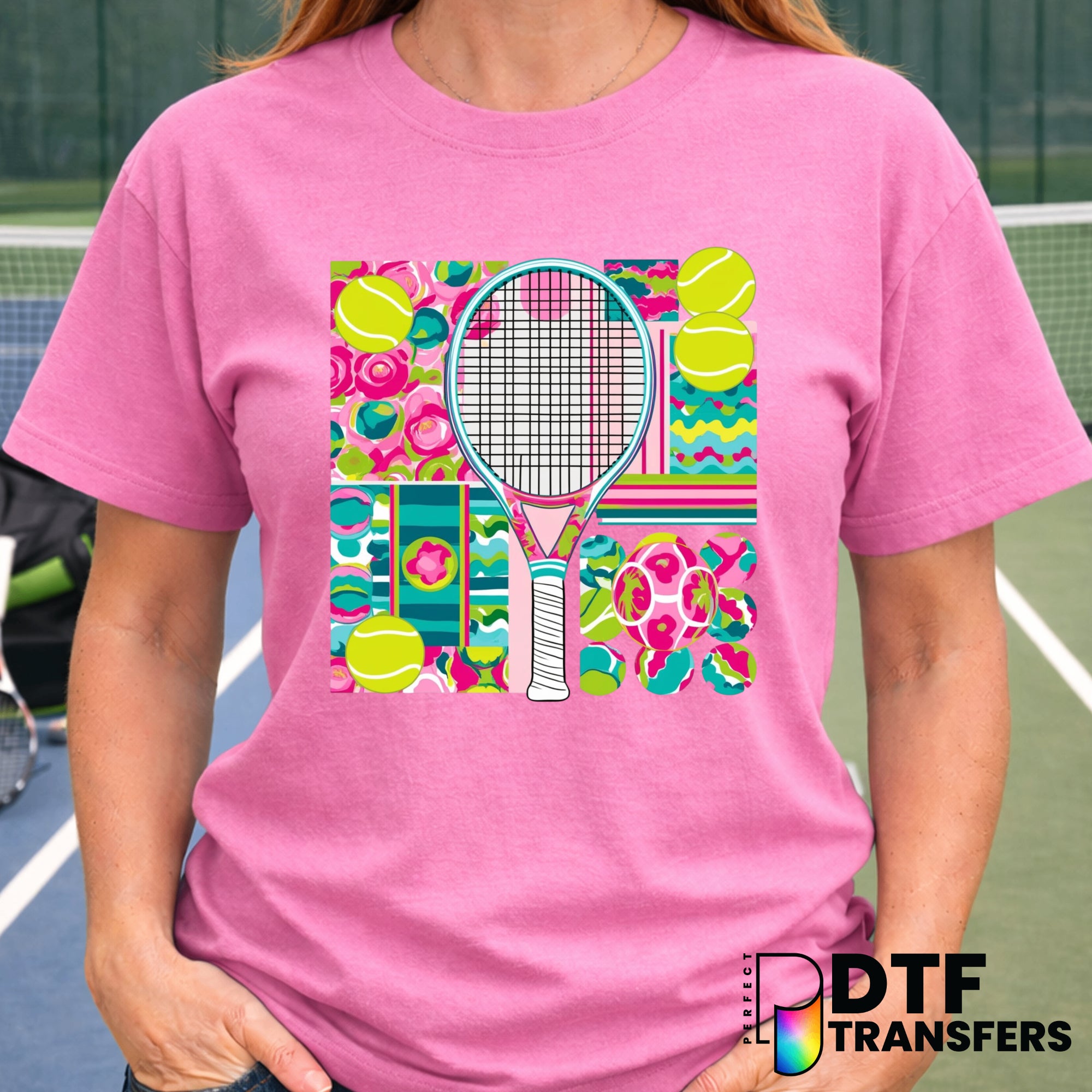 Coquette Tennis Racket – Tennis DTF Transfer