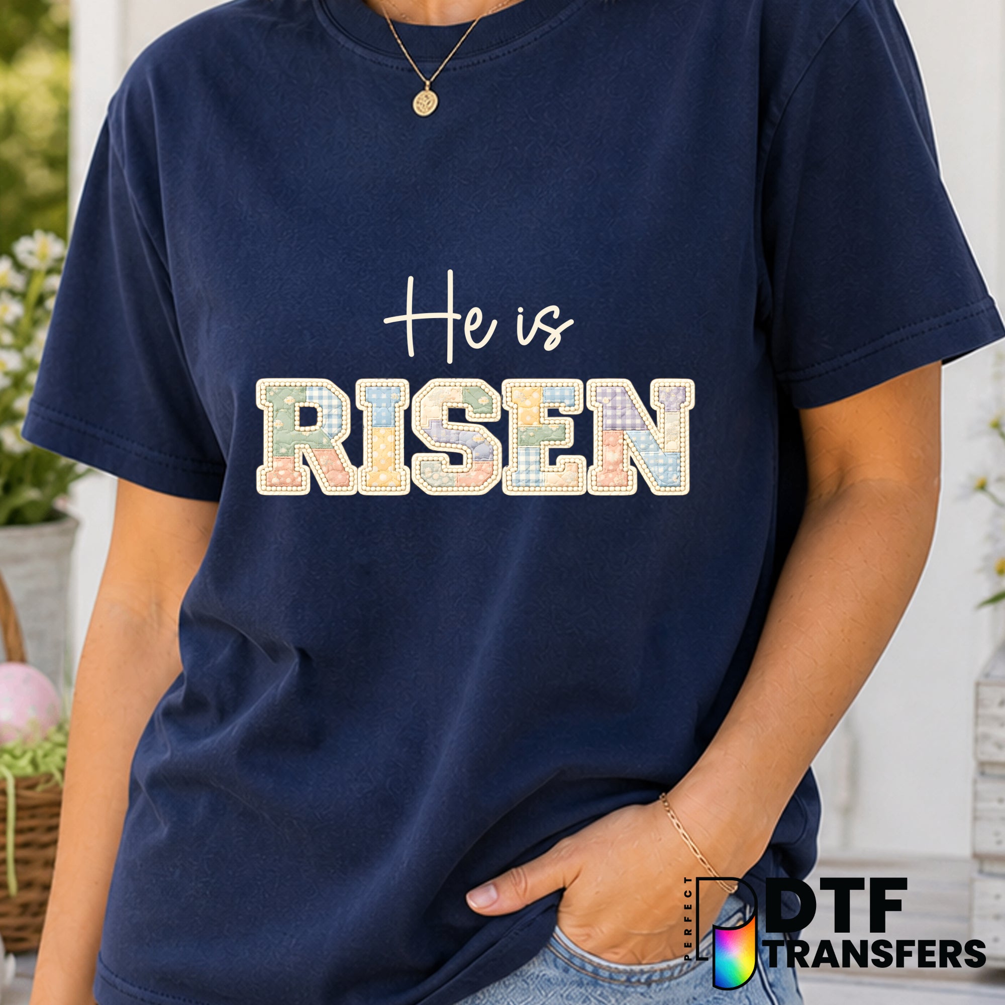 He Is Risen – Easter DTF Transfer