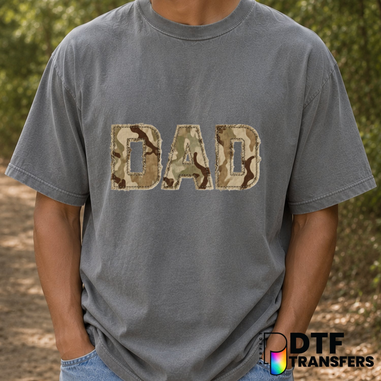 DAD – Father's Day DTF Transfer (view 2 of 2) – by Perfect DTF Transfers – Premade DTF Transfers – Father's Day, Dad