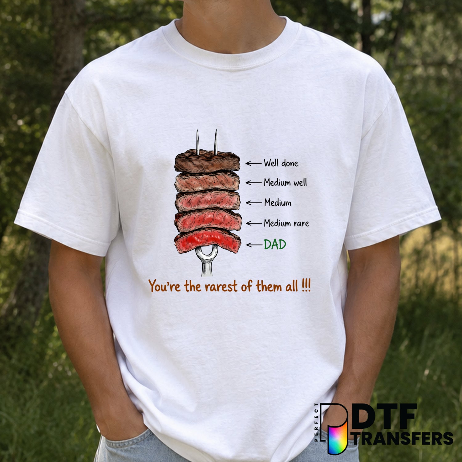 Dad You're The Rarest Of Them All – Father's Day DTF Transfer (view 2 of 2) – by Perfect DTF Transfers – Premade DTF Trans...