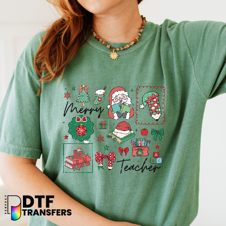 Merry Teacher – Teacher DTF Transfer