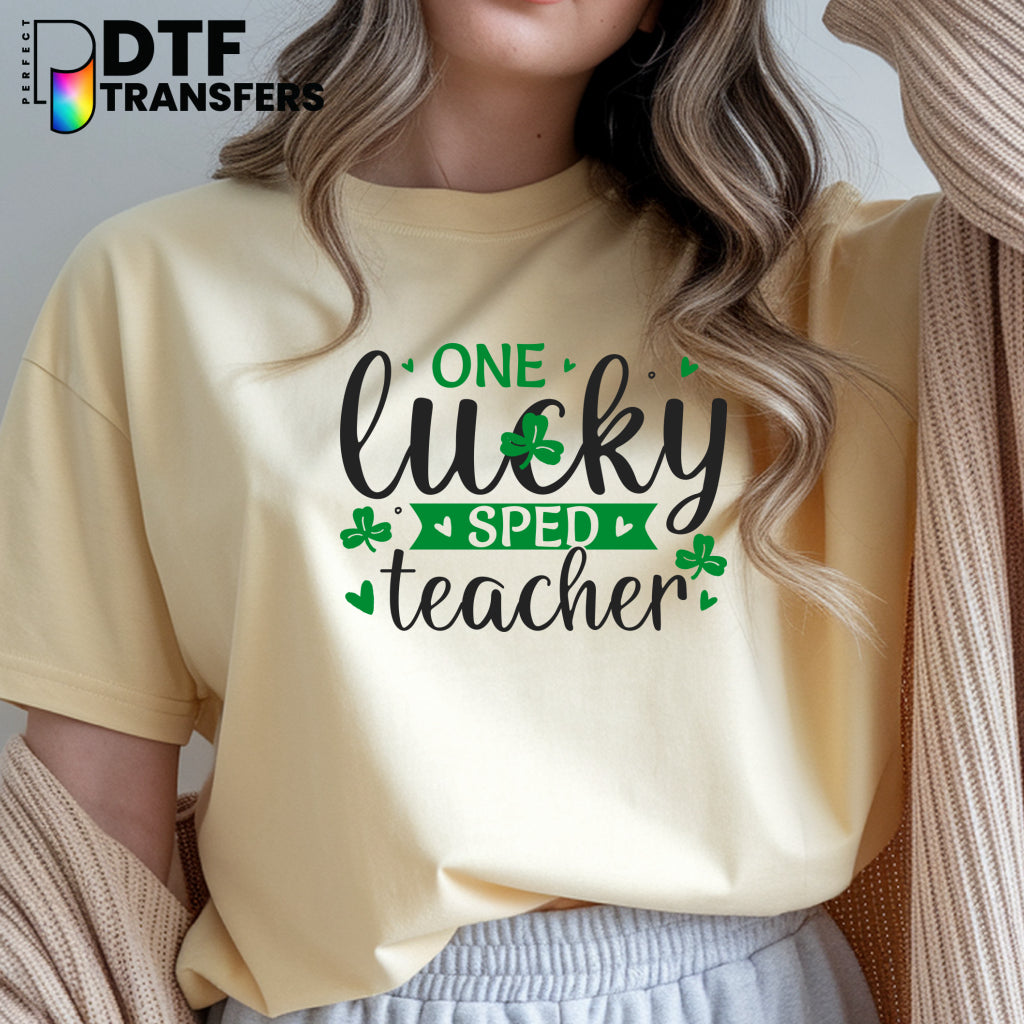 One Lucky SPED Teacher – Special Education DTF Transfer
