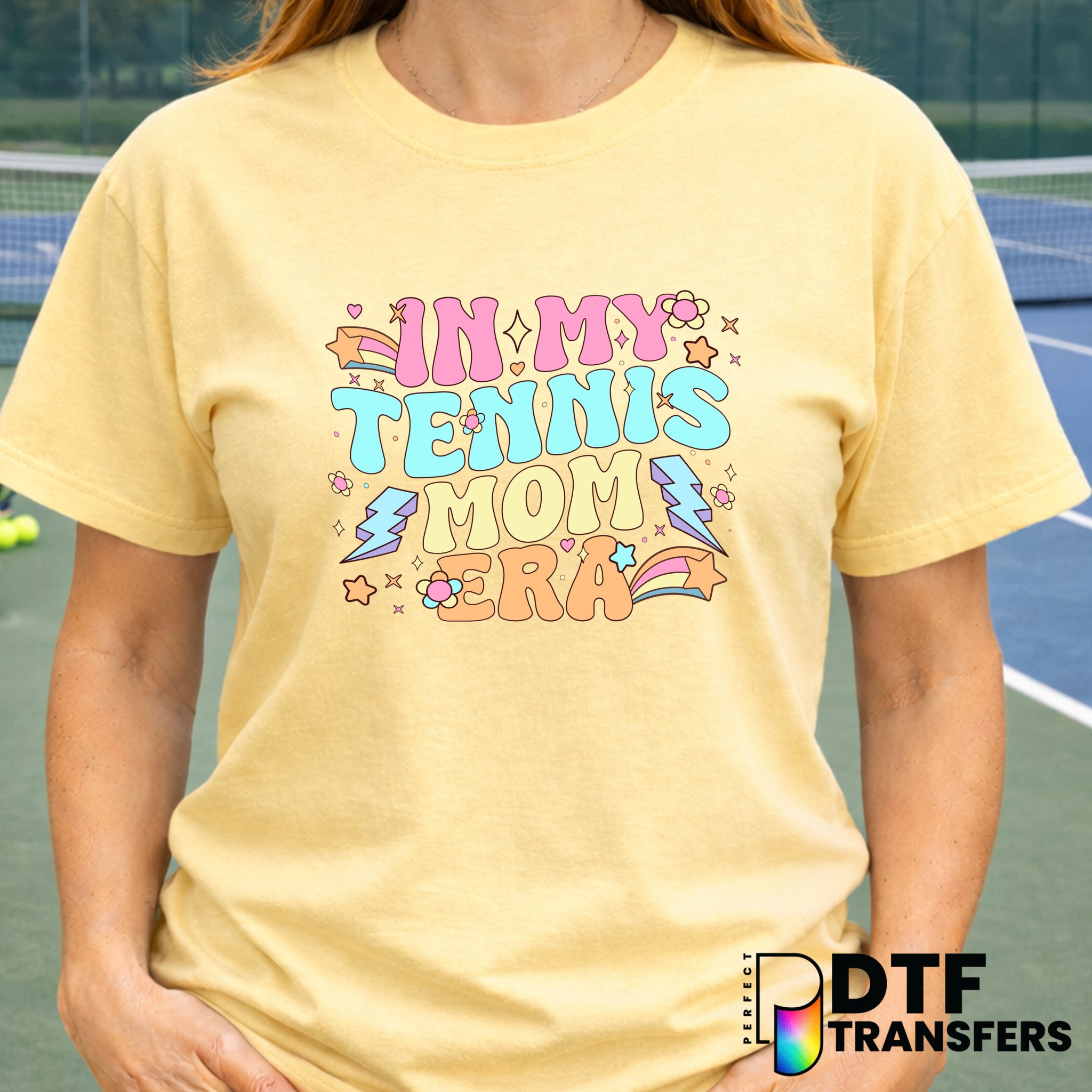 In My Tennis Mom Era – Tennis DTF Transfer