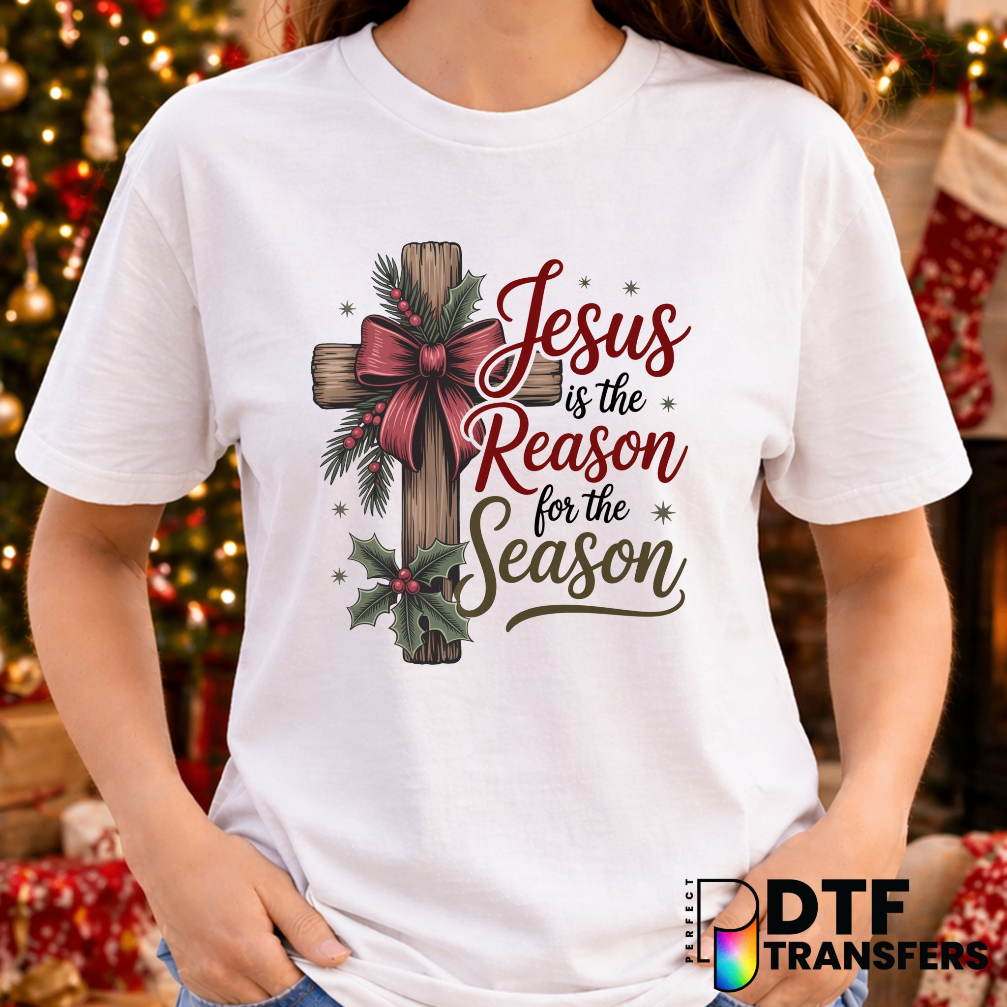 Jesus Is The Reason For The Season – Christmas DTF Transfer