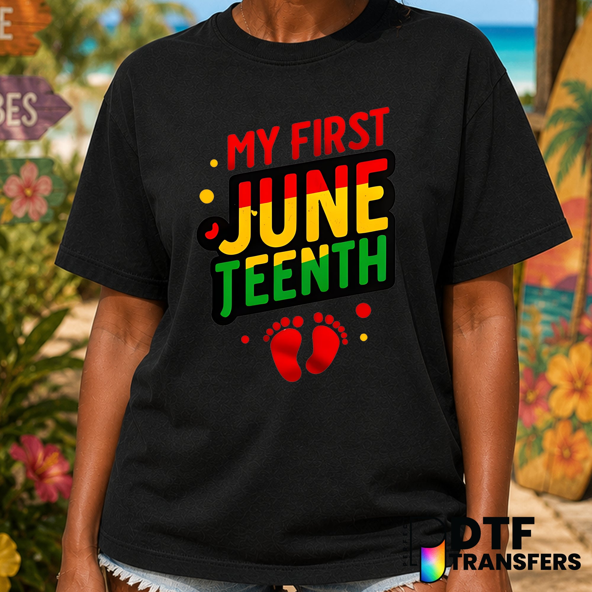 My First Juneteenth Foot Steps – Black History Month DTF Transfer