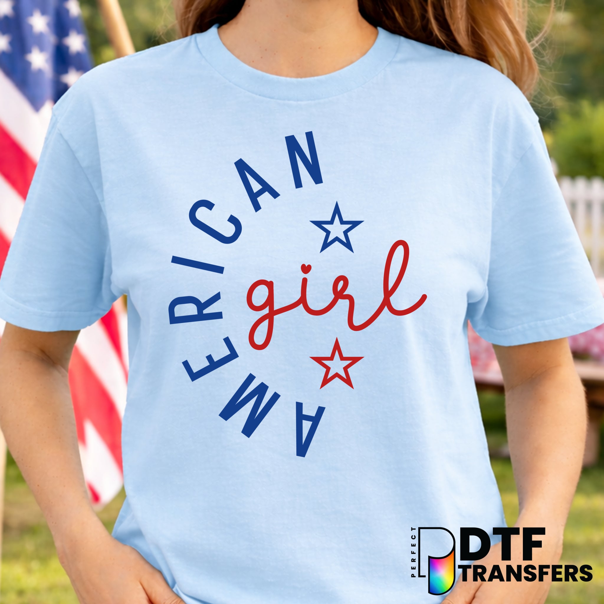 American Girl – Fourth of July DTF Transfer