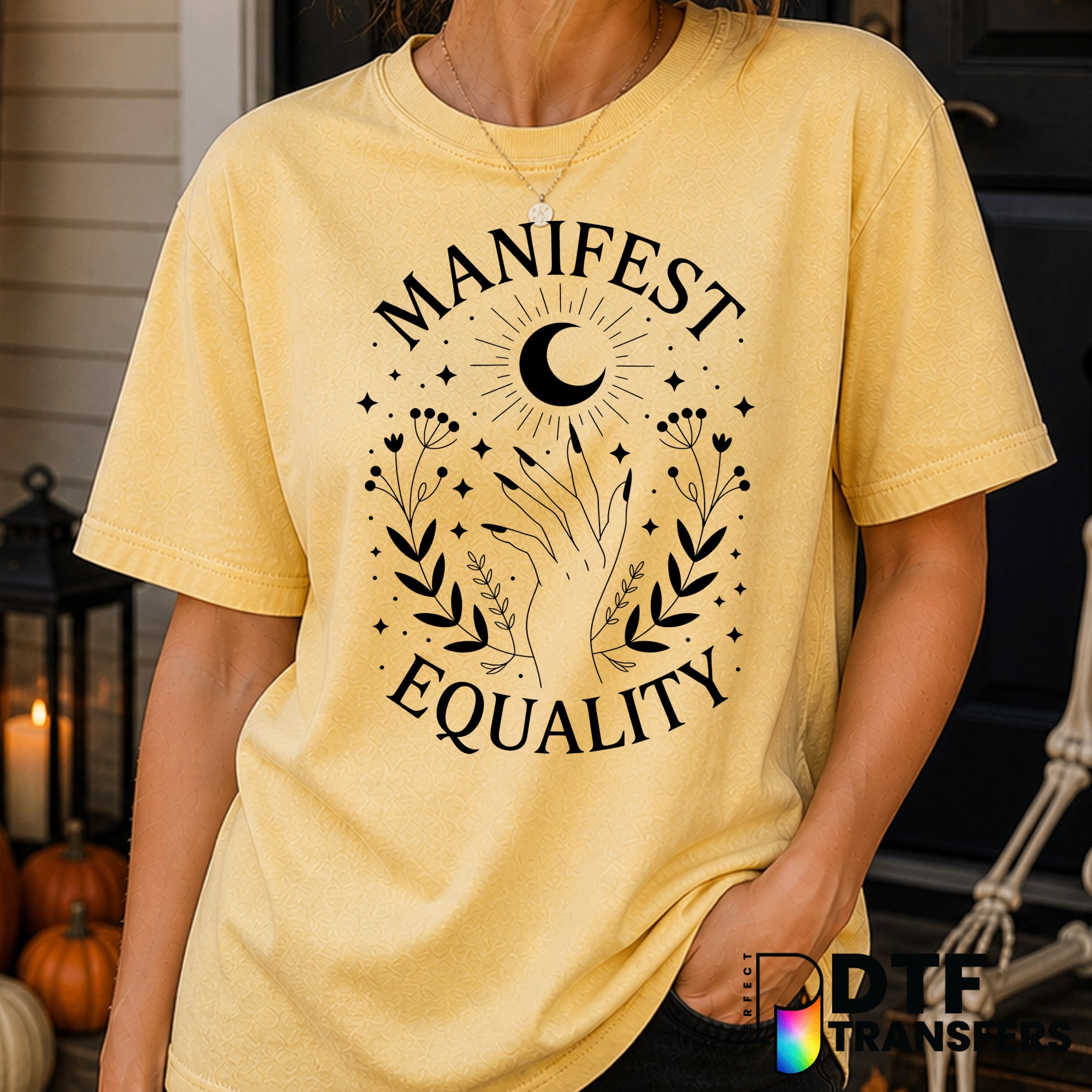 MANIFEST EQUALITY – Halloween DTF Transfer