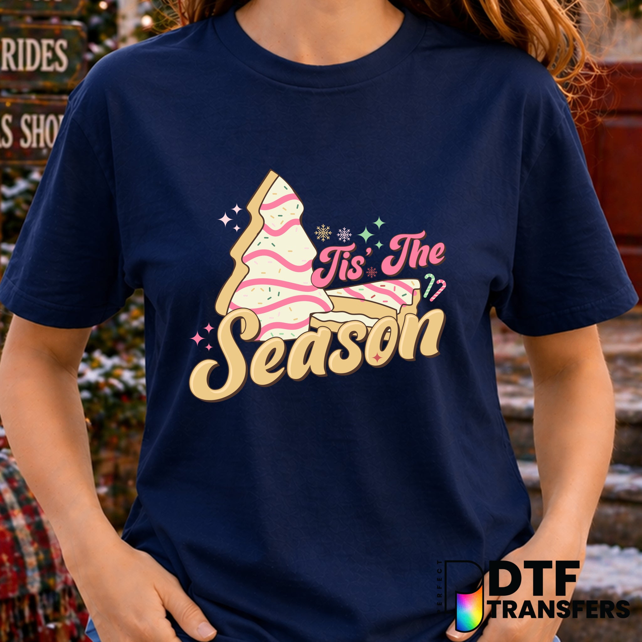 Christmas Tree Cake Tis the Season – Christmas DTF Transfer
