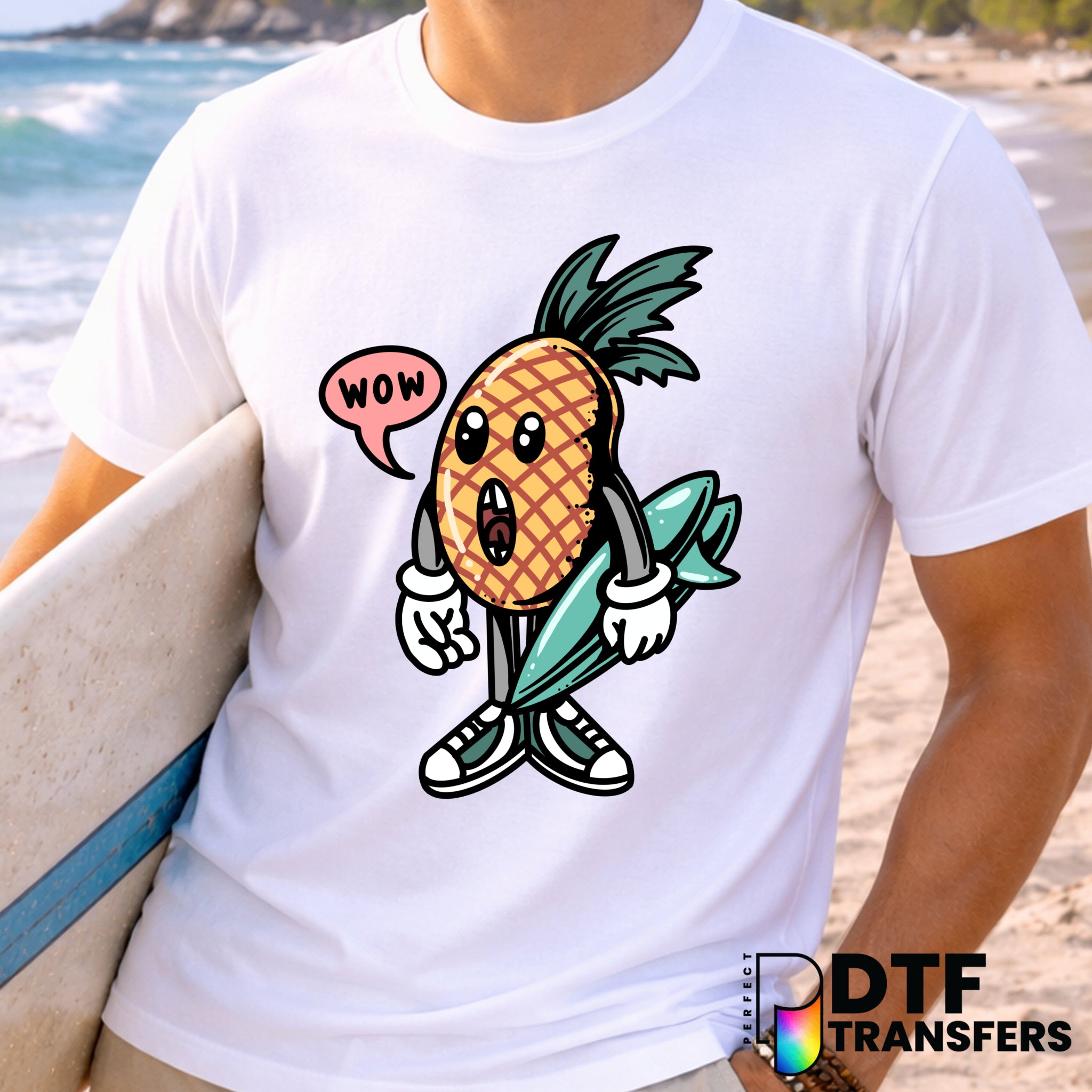 Pineapple Surfer DTF Transfer