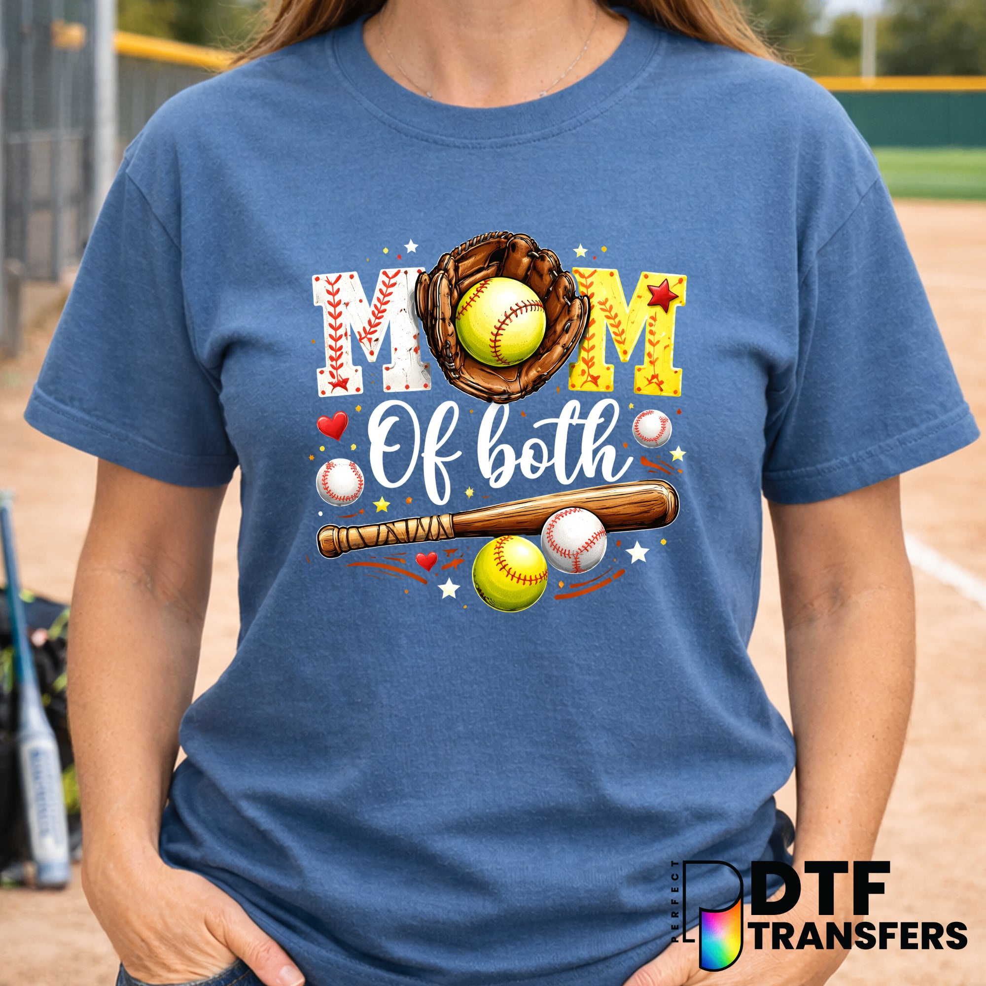 Mom of Both Softball and Baseball – Softball DTF Transfer