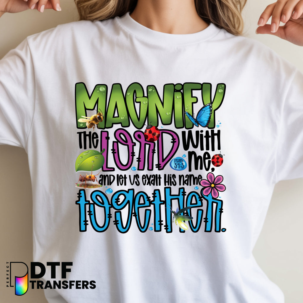 Magnify The Lord With Me Psalm 34:3 – Religious Teacher DTF Transfer