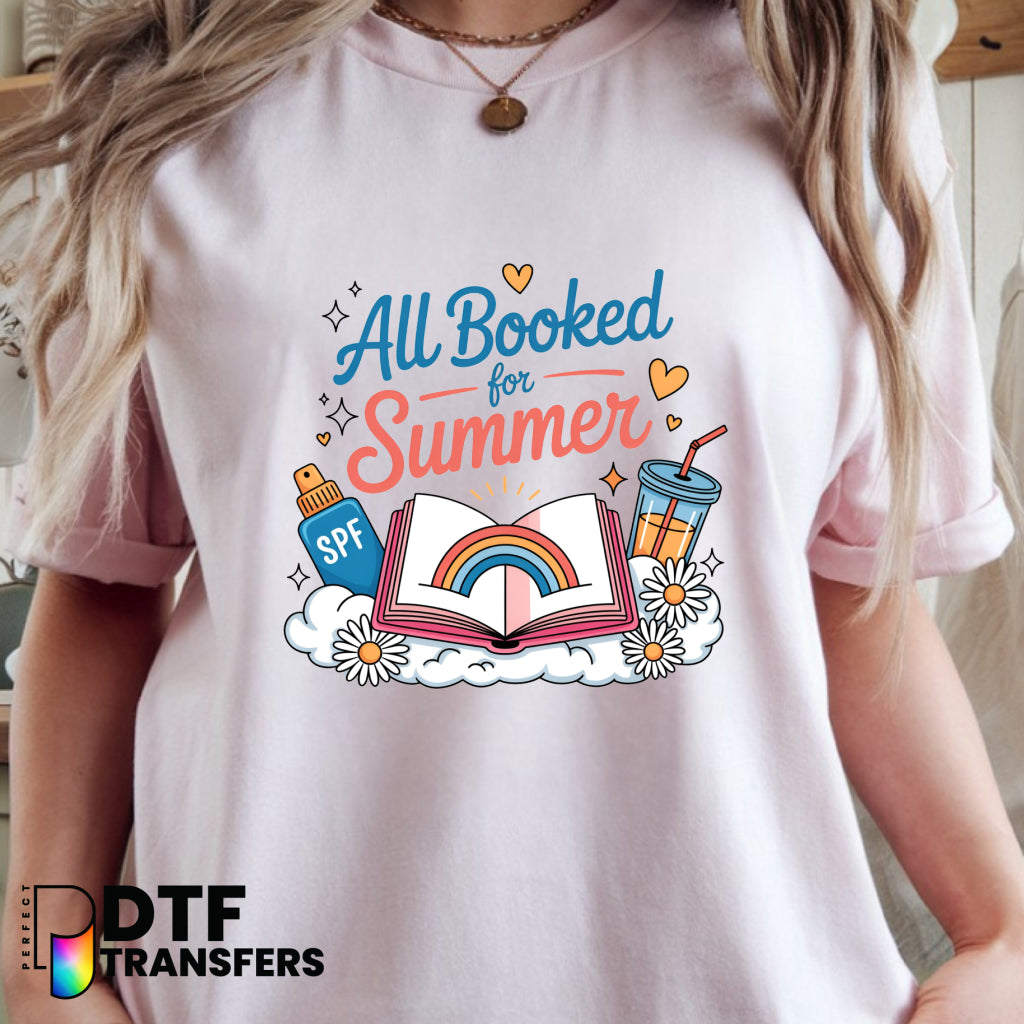 All Booked for Summer – Teacher DTF Transfer