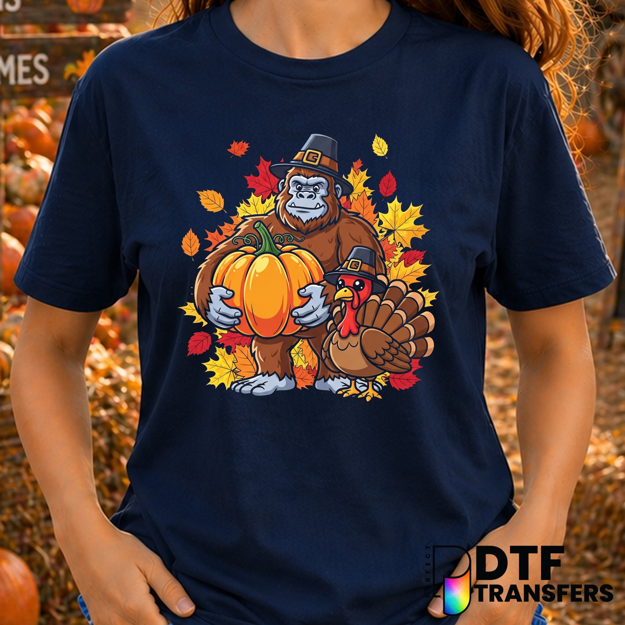Thanksgiving with my Gnomies – Thanksgiving DTF Transfer