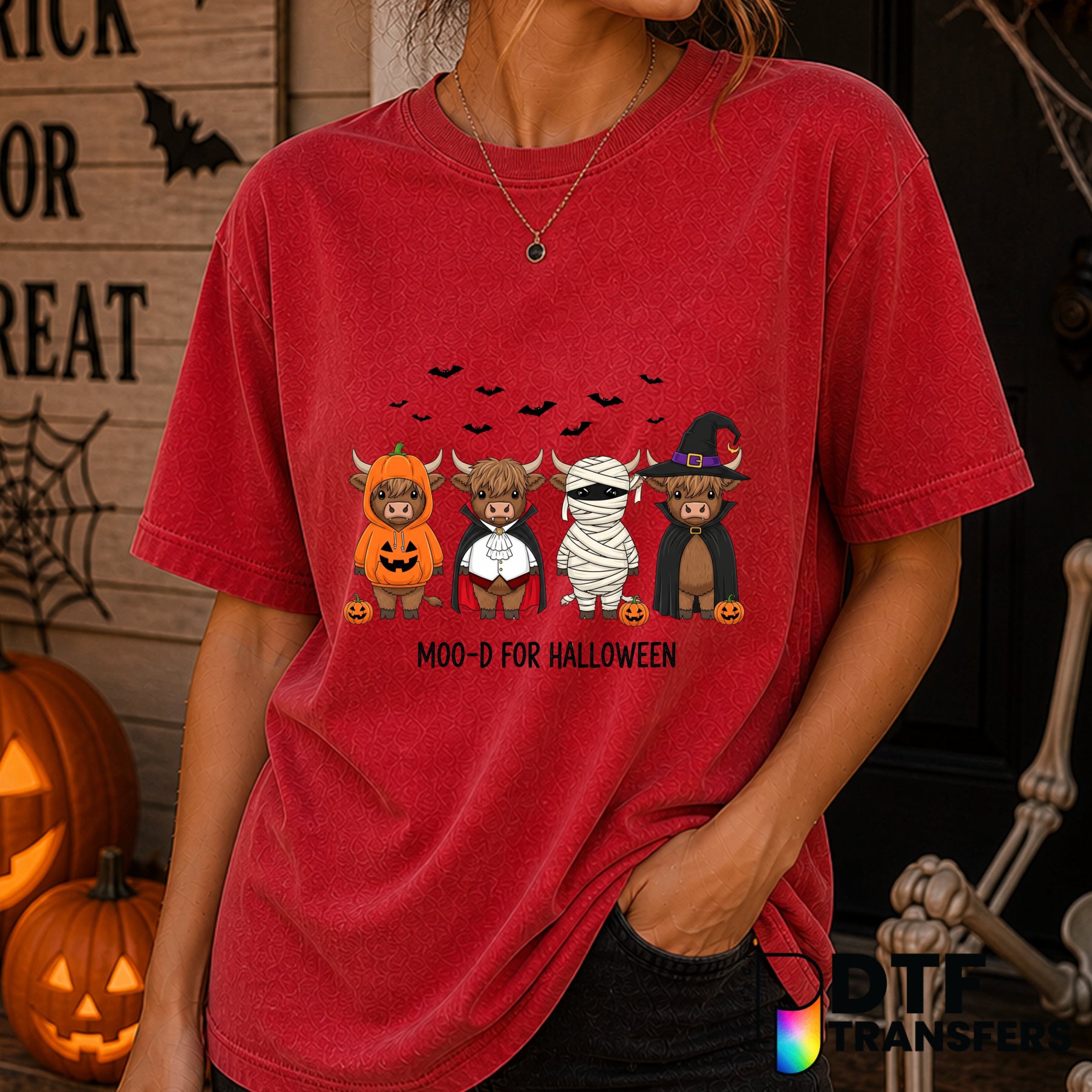 Moo-d For Halloween – Halloween DTF Transfer