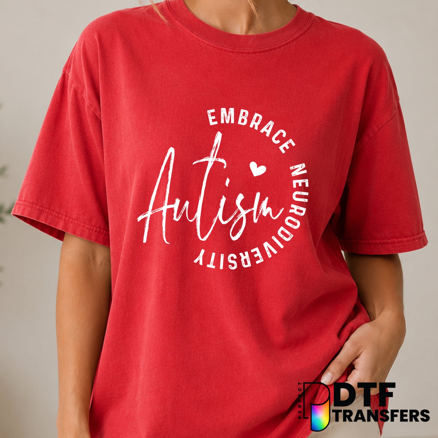 Embrace Neurodiversity – Autism Awareness DTF Transfer (view 1 of 2) – by Perfect DTF Transfers – Premade DTF Transfers –...