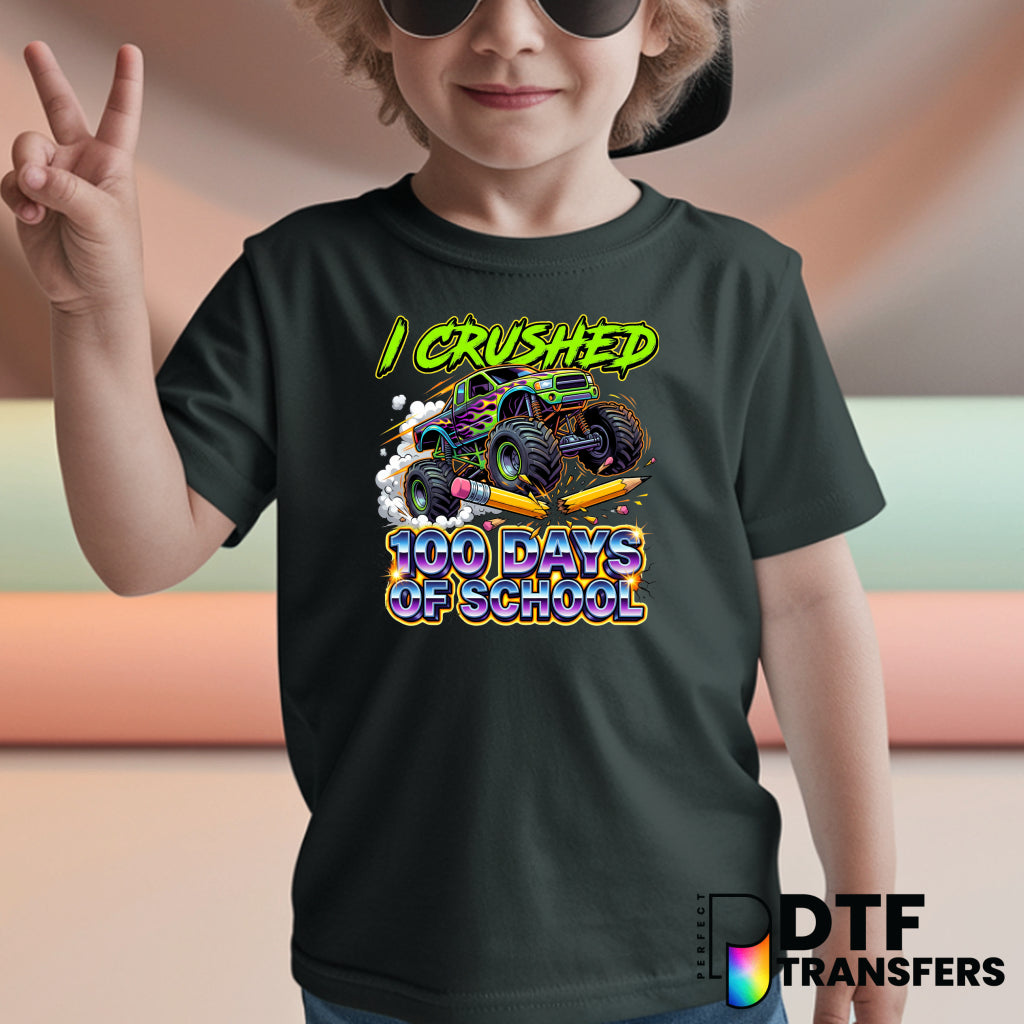 Monster Truck 100 Days of School – Teacher DTF Transfer