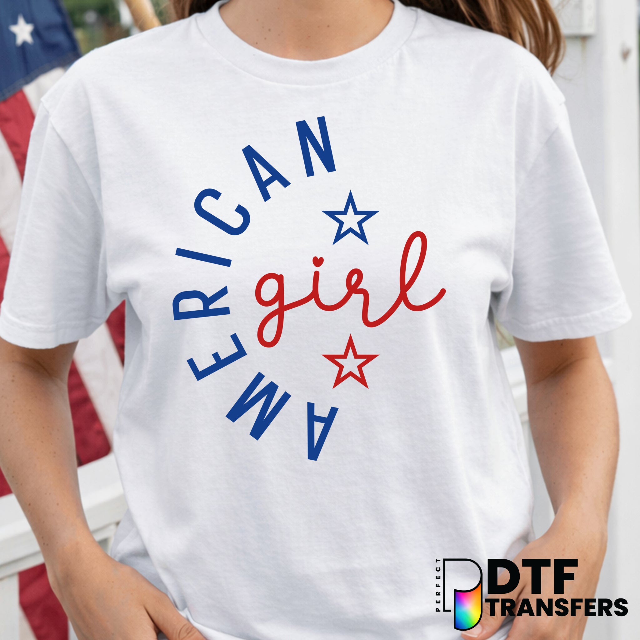 American Girl – Fourth of July DTF Transfer