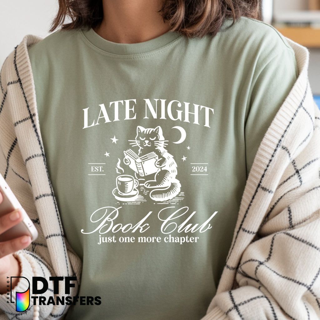 LATE NIGHT BOOK CLUB – Teacher DTF Transfer