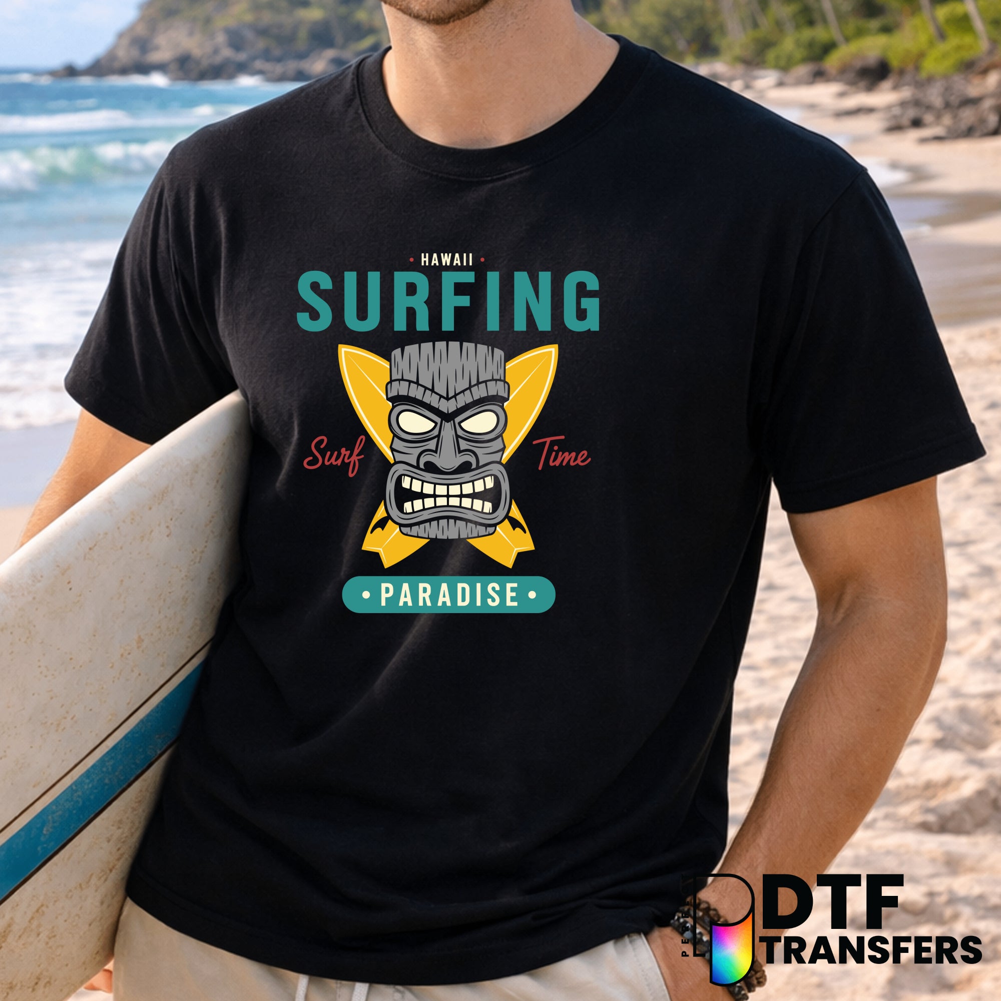 Hawaii Surfing Paradise – Surfing DTF Transfer